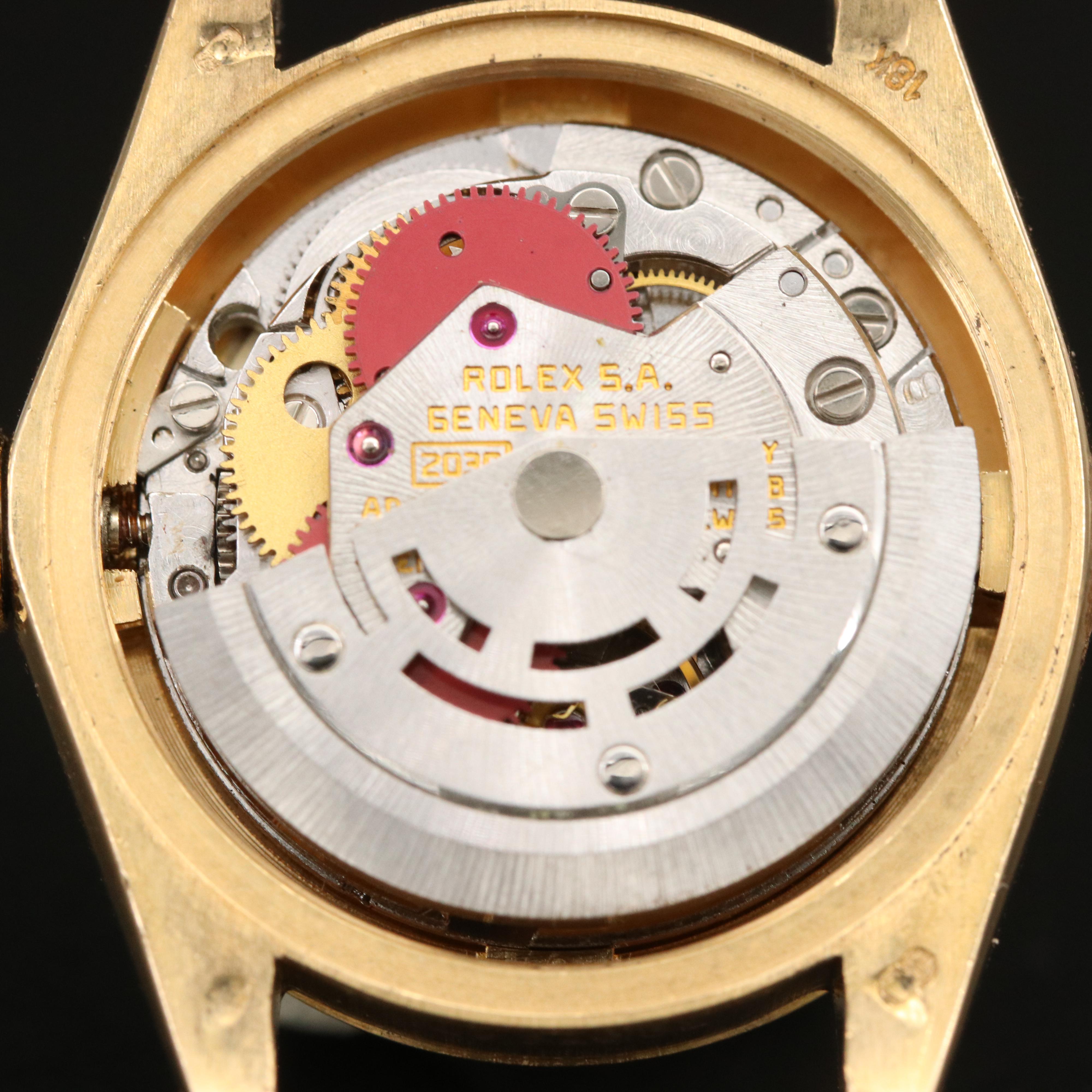 1981 Rolex Datejust 18K President Band Watch