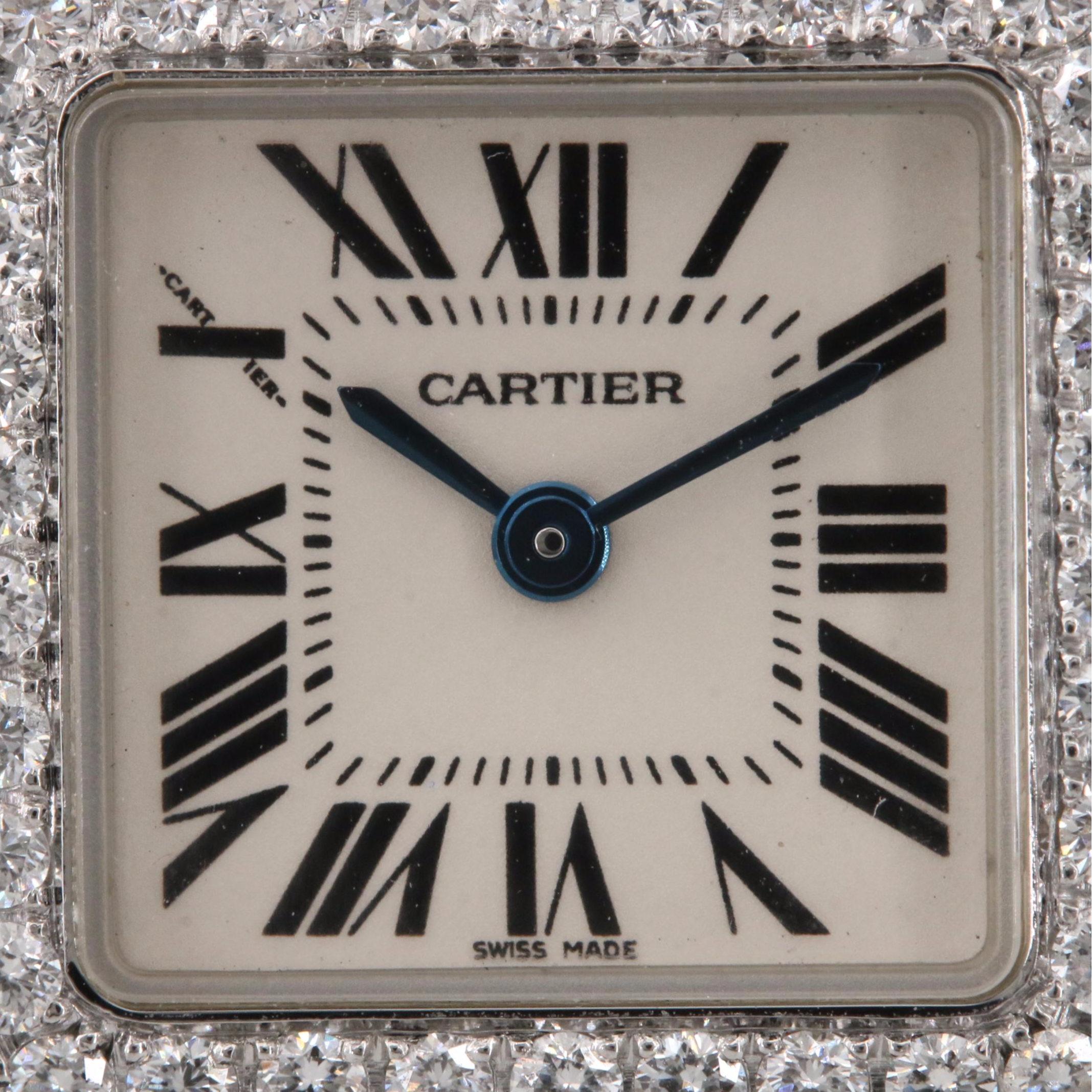Cartier Santos Demoiselle Stainless Steel Diamond Watch