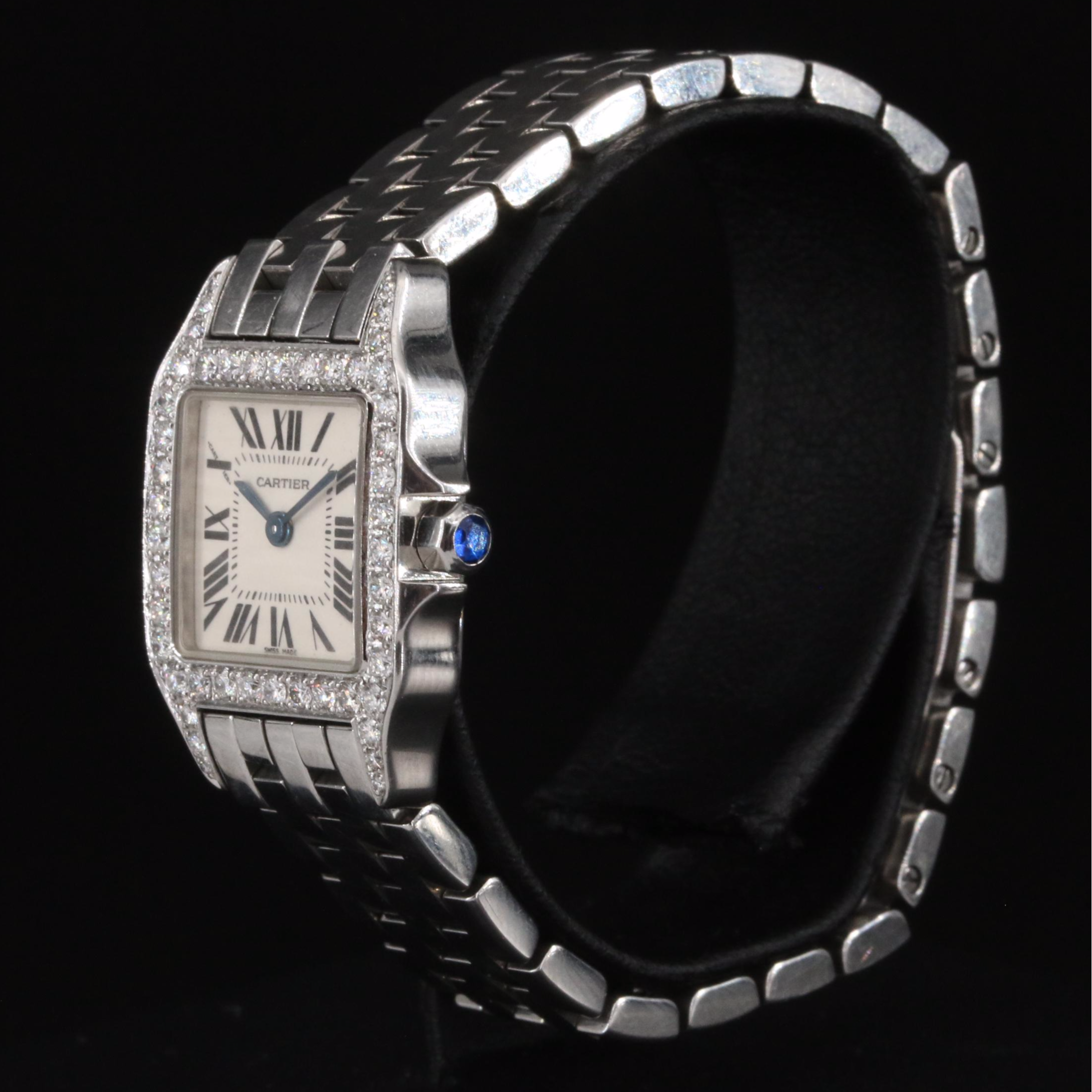 Cartier Santos Demoiselle Stainless Steel Diamond Watch