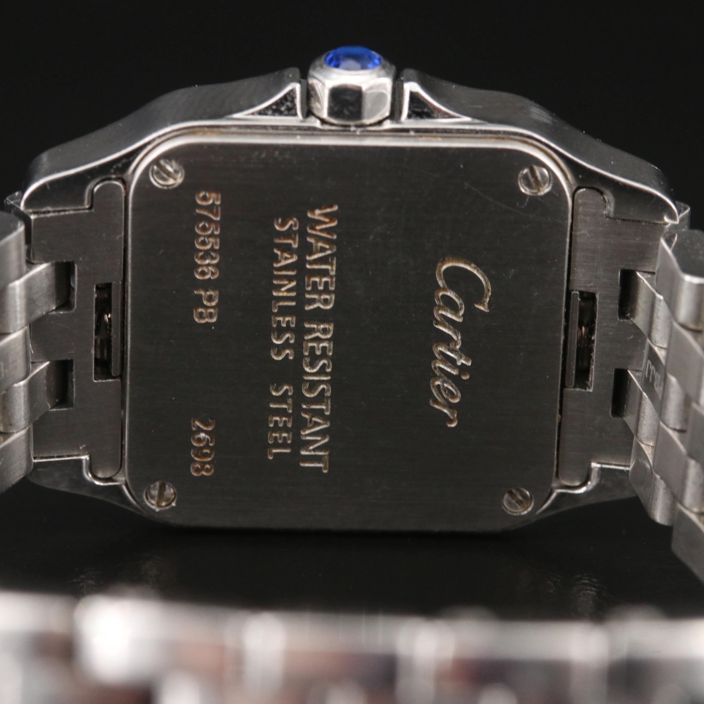 Cartier Santos Demoiselle Stainless Steel Diamond Watch