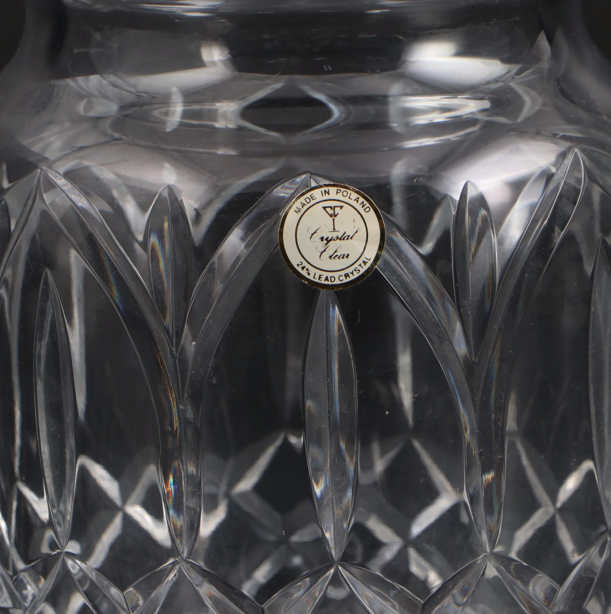 Crystal Clear "Astor" Biscuit Barrel and Napkin Rings with Other Crystal Décor