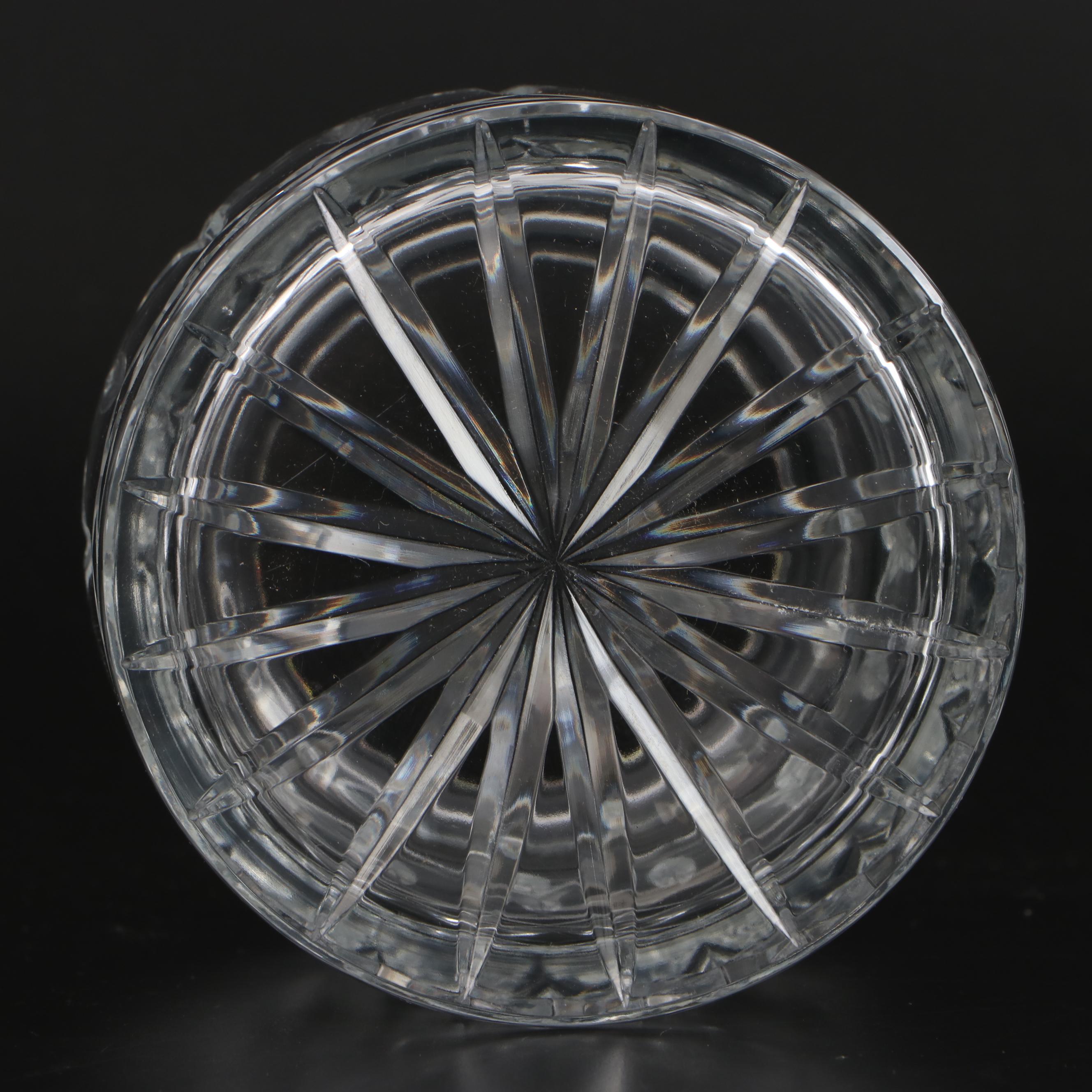 Crystal Clear "Astor" Biscuit Barrel and Napkin Rings with Other Crystal Décor