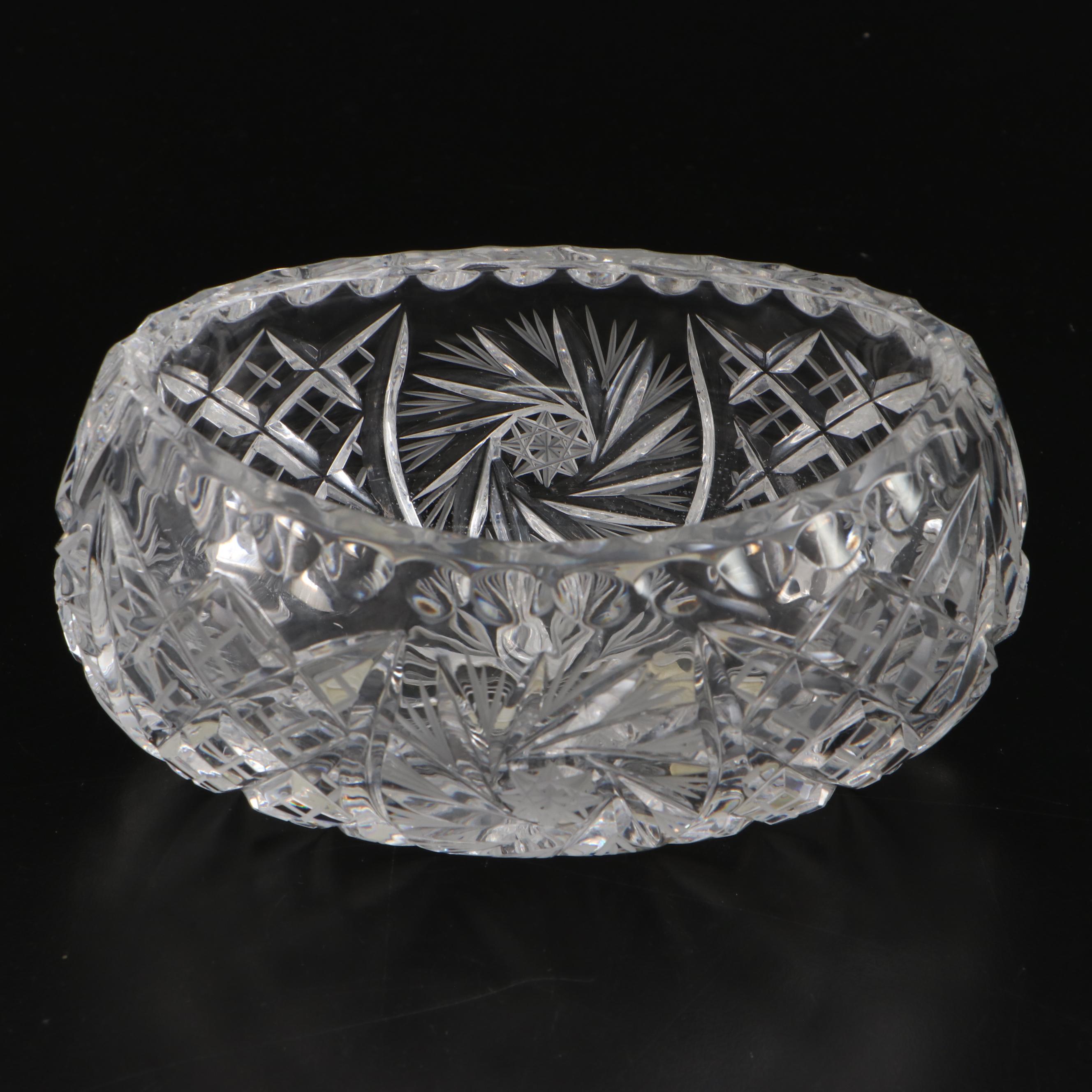 Crystal Clear "Astor" Biscuit Barrel and Napkin Rings with Other Crystal Décor