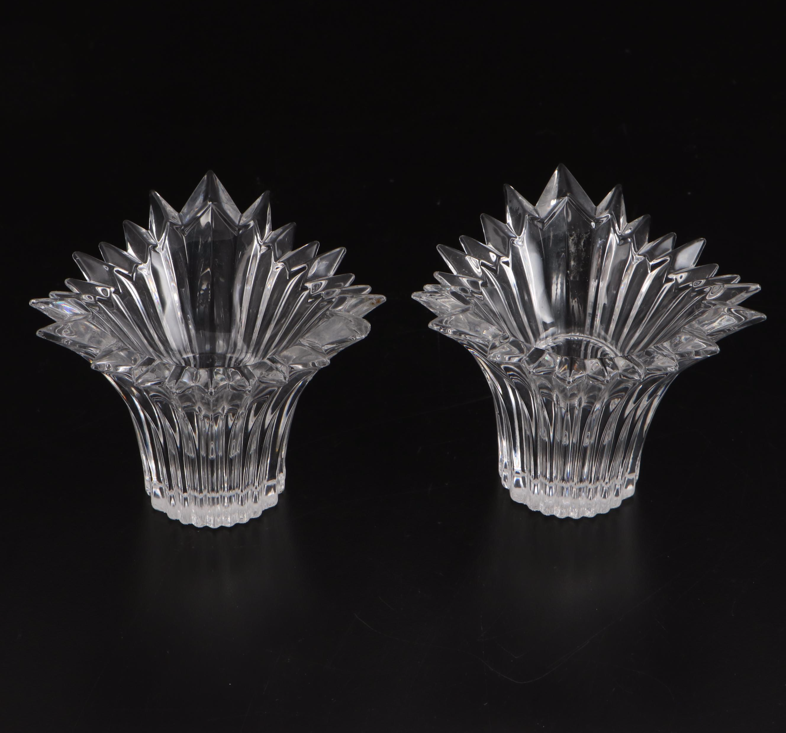 Crystal Clear "Astor" Biscuit Barrel and Napkin Rings with Other Crystal Décor