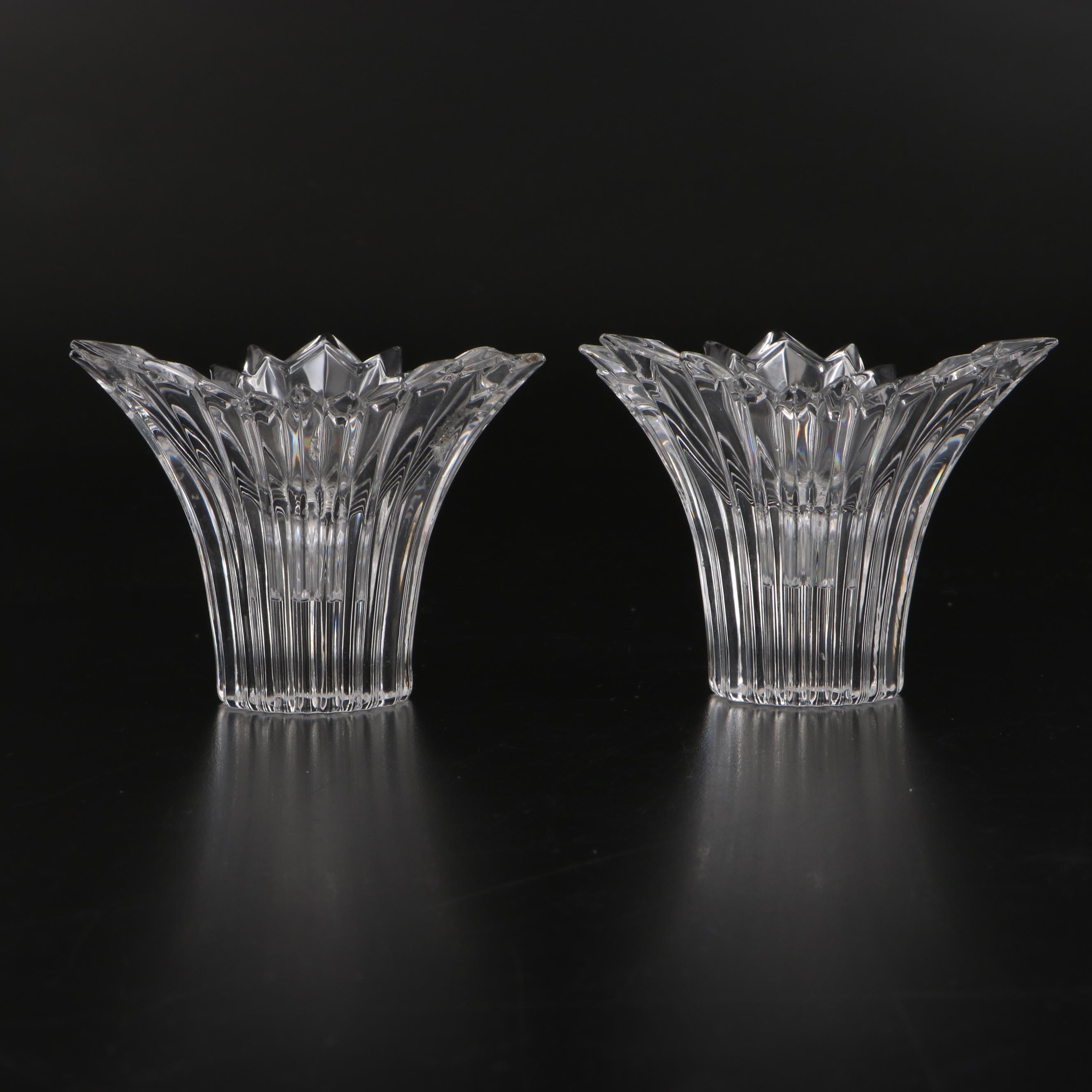 Crystal Clear "Astor" Biscuit Barrel and Napkin Rings with Other Crystal Décor