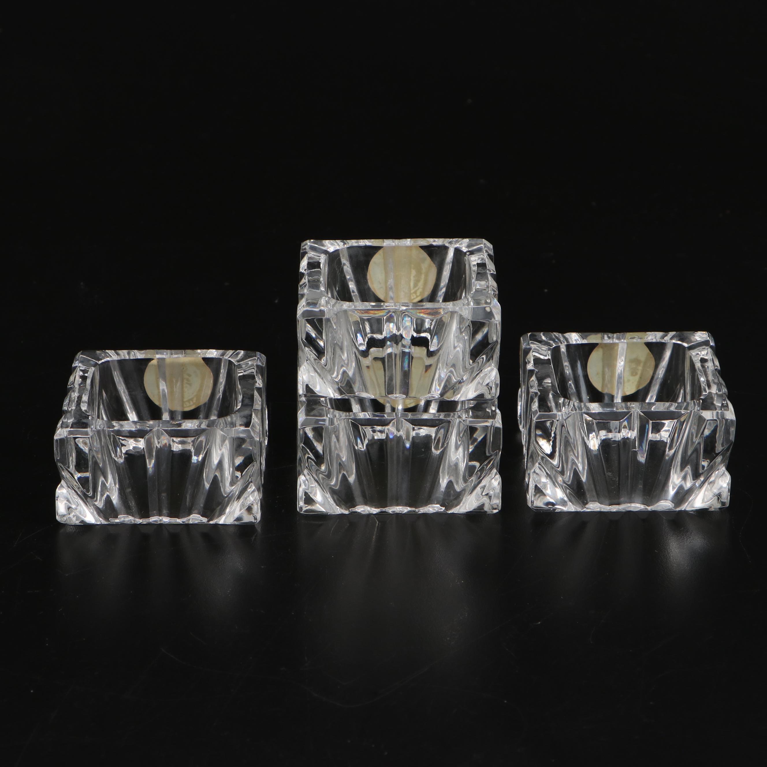 Crystal Clear "Astor" Biscuit Barrel and Napkin Rings with Other Crystal Décor