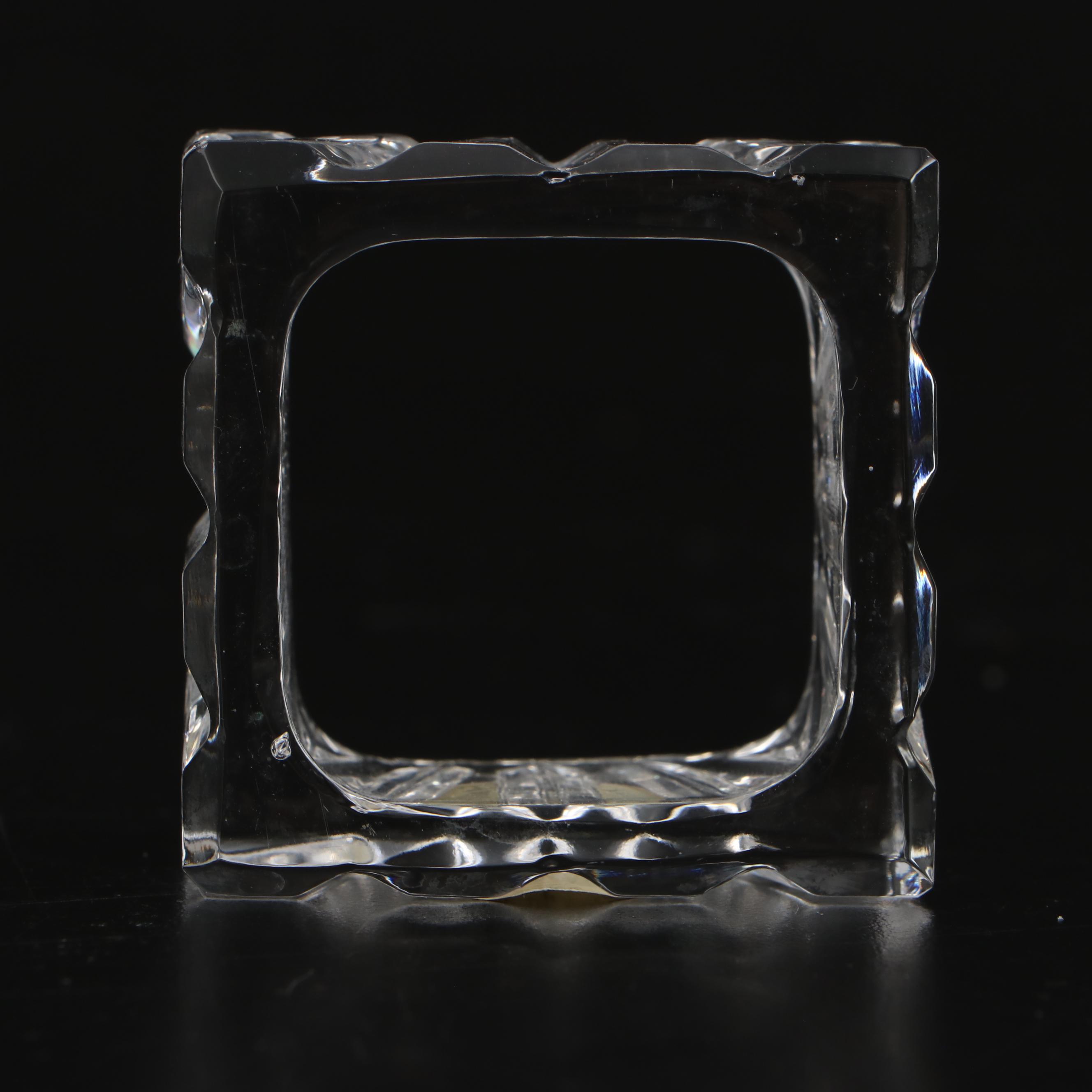 Crystal Clear "Astor" Biscuit Barrel and Napkin Rings with Other Crystal Décor