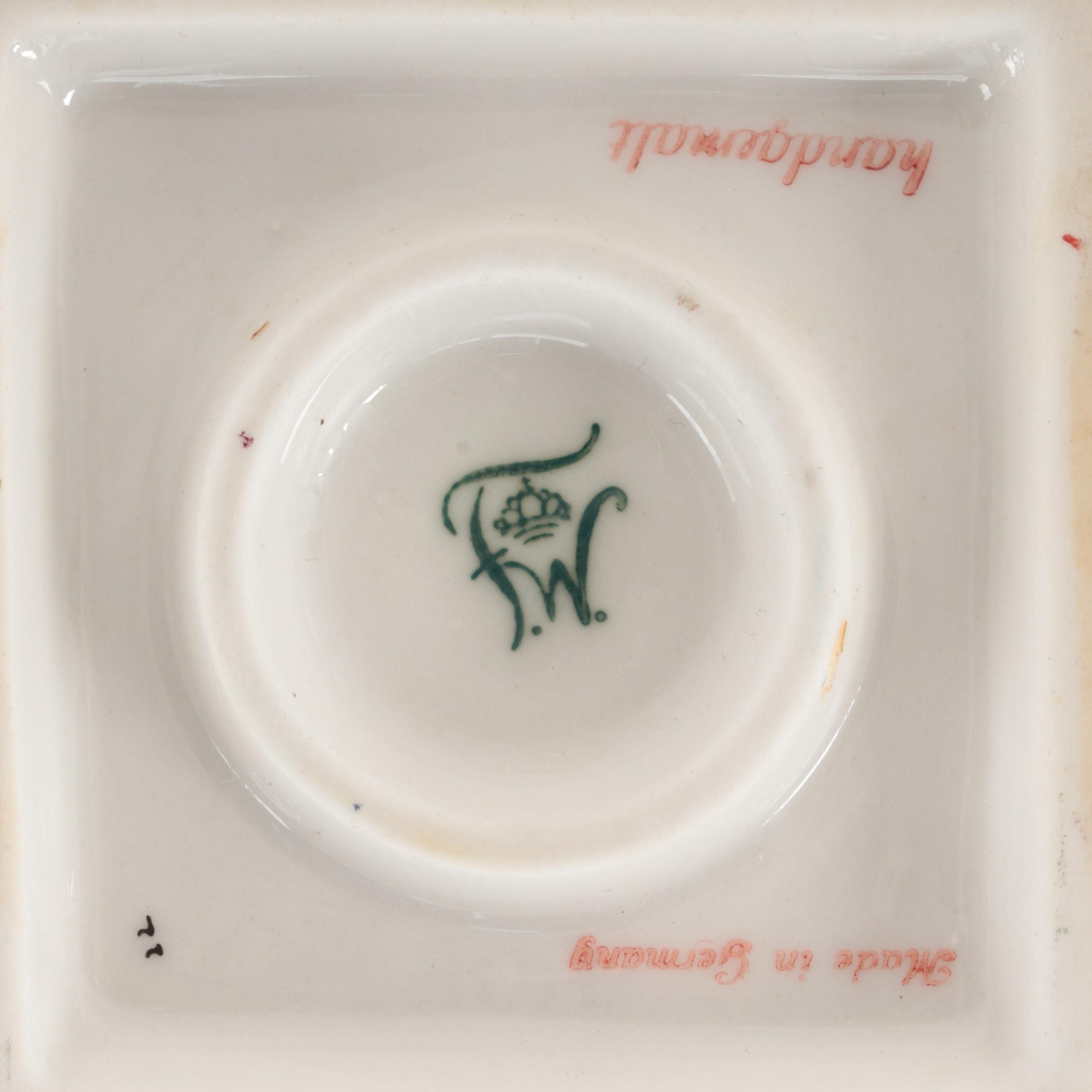 F. Wessel Porcelain Military Figurines in Wall Hanging Shadow Boxes