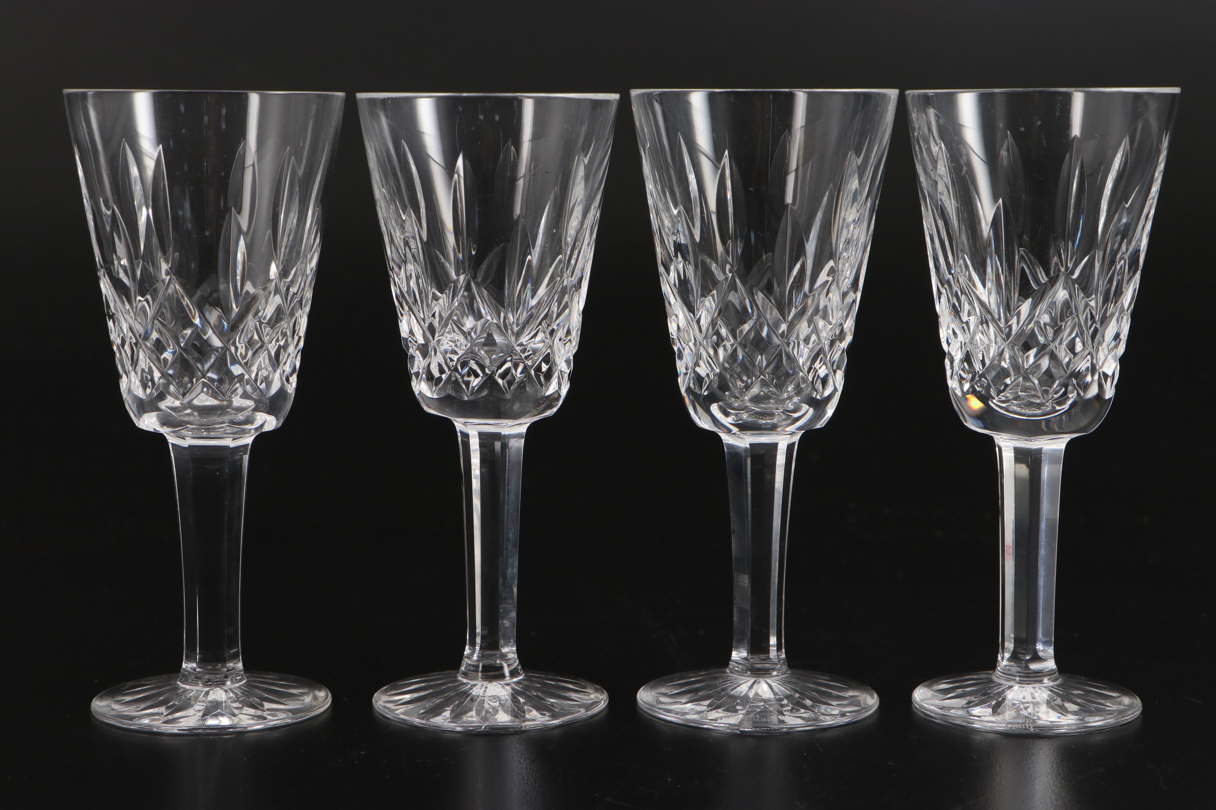 Waterford Crystal "Lismore" Sherry and Small Liqueur Glasses
