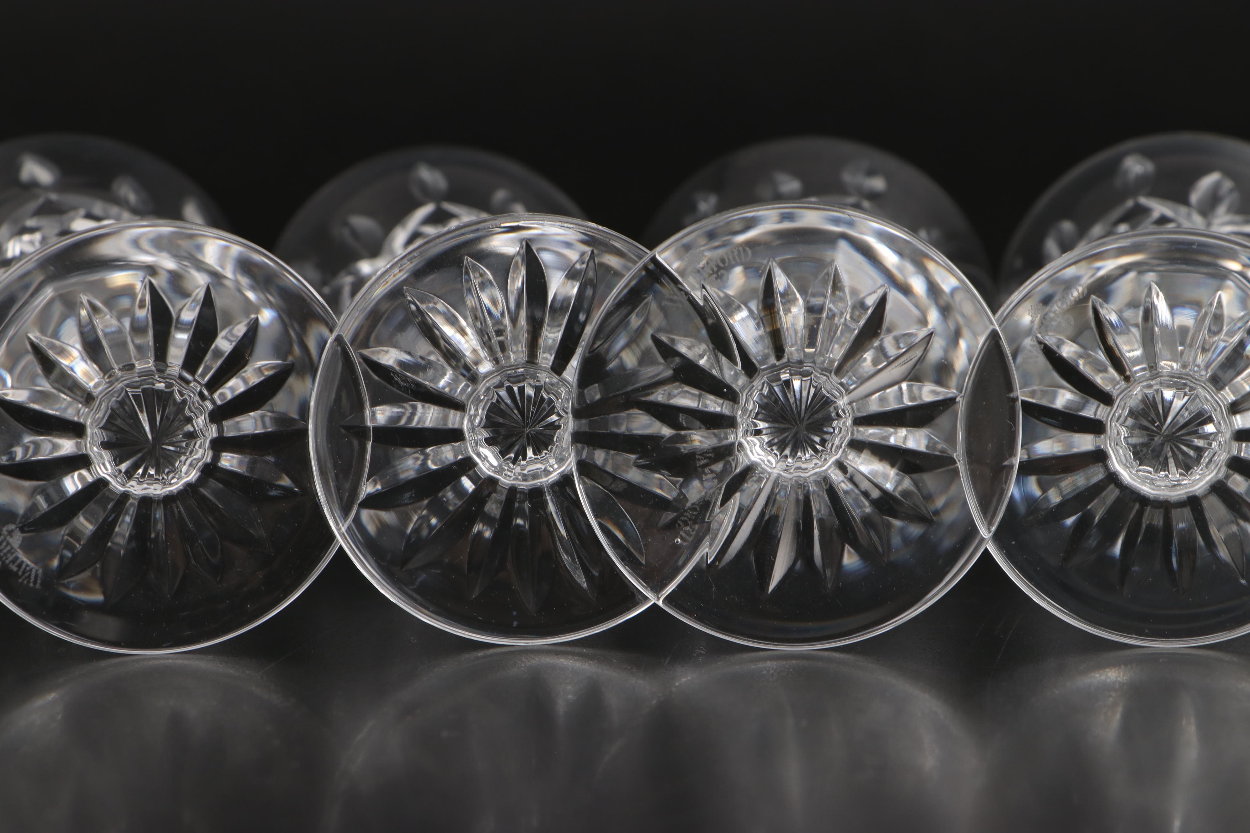 Waterford Crystal "Lismore" Sherry and Small Liqueur Glasses