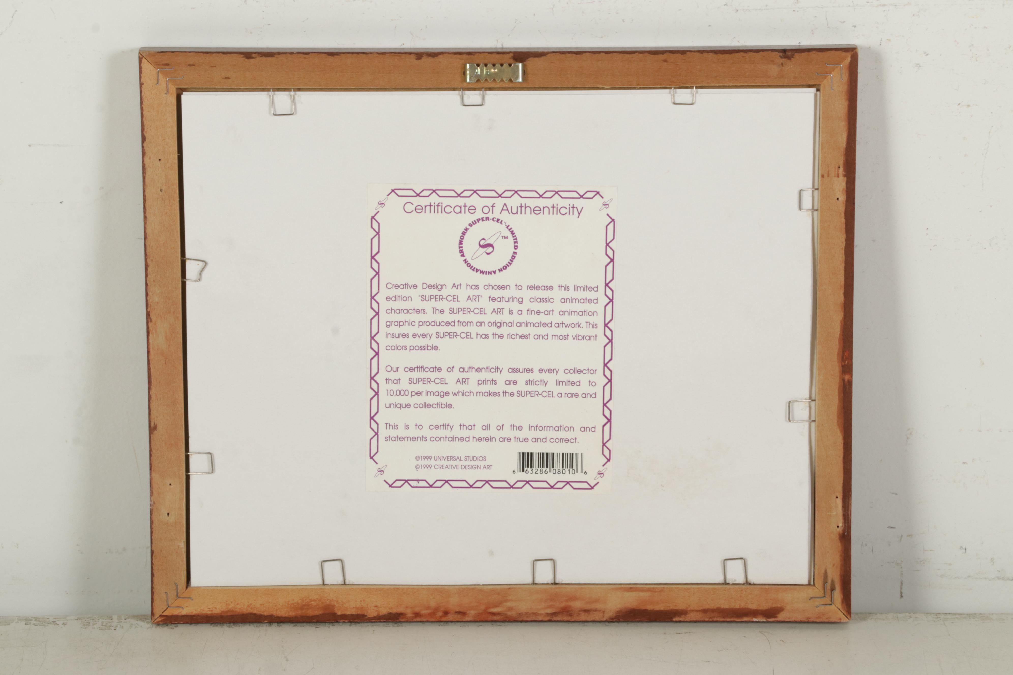 Universal Studios "Alvin and the Chipmunks" Offset Lithograph Cel, 1999