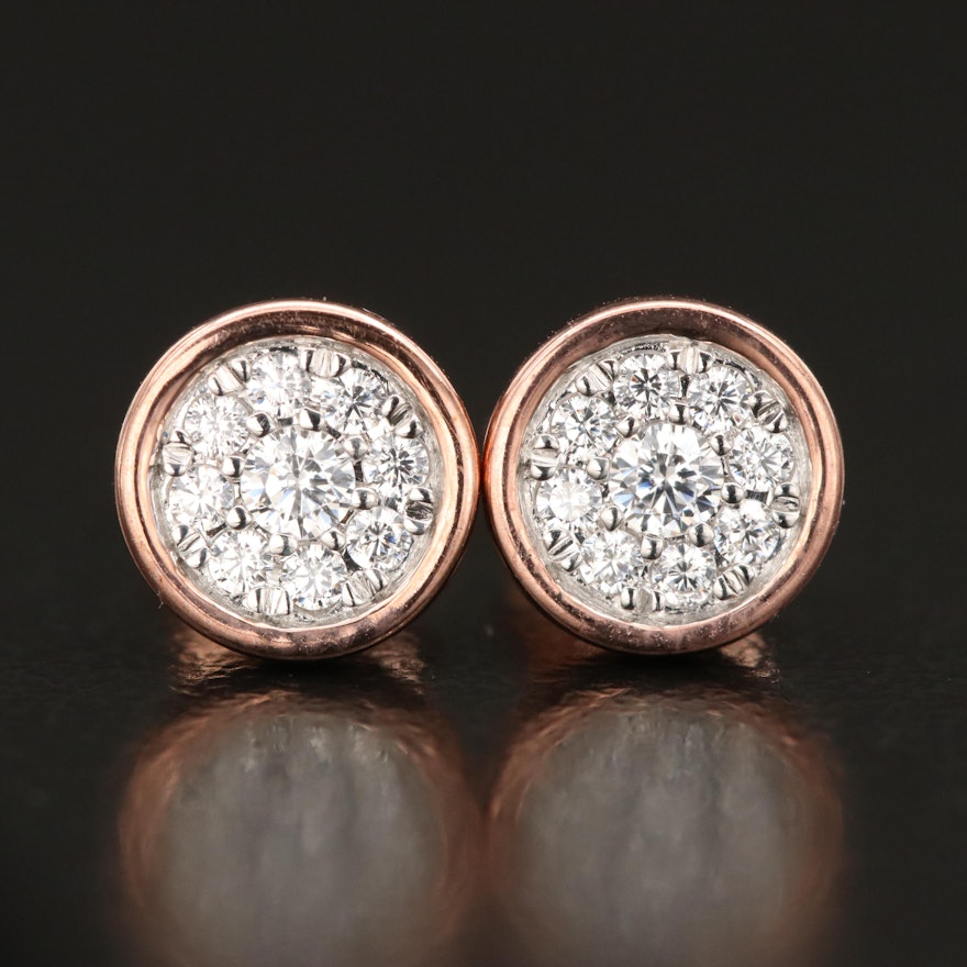 Sterling Cubic Zirconia Stud Earrings