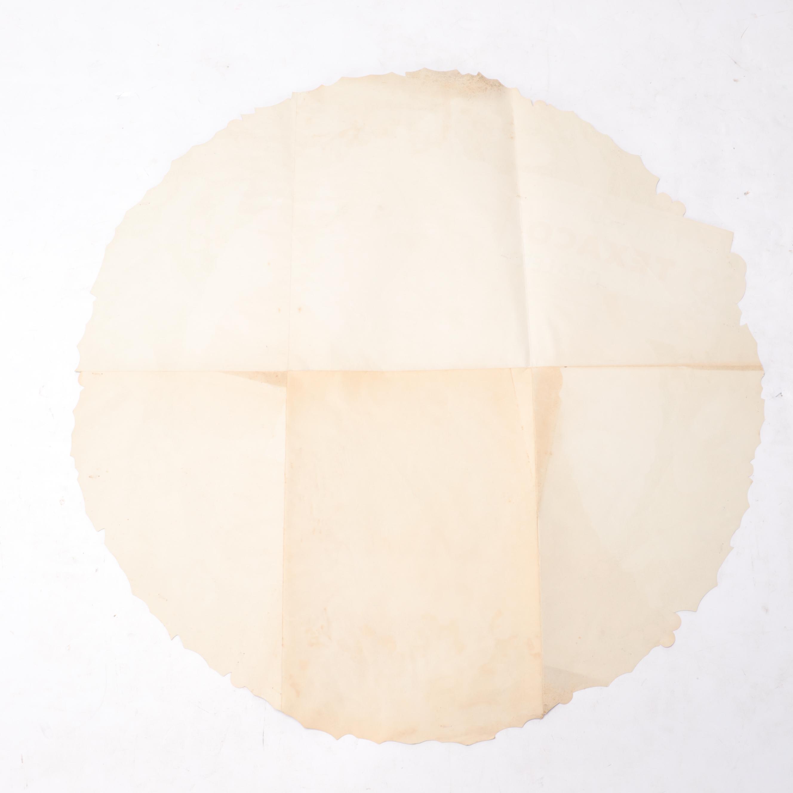 Texaco Gasoline Christmas Paper Window Display, 1955