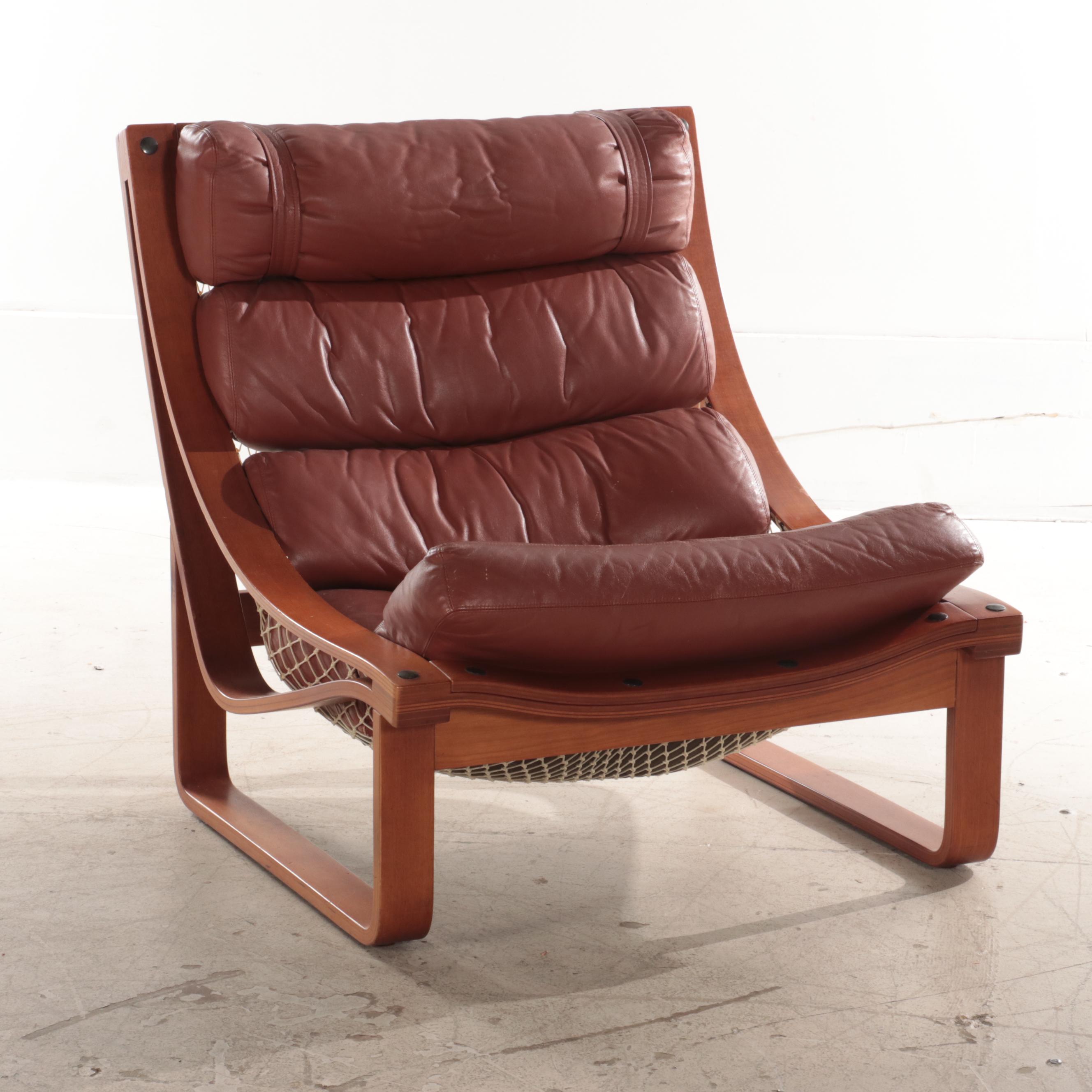 Fred Lowen for Tessa "T4" Modernist Teak Lounge Chair and Ottoman, circa 1970