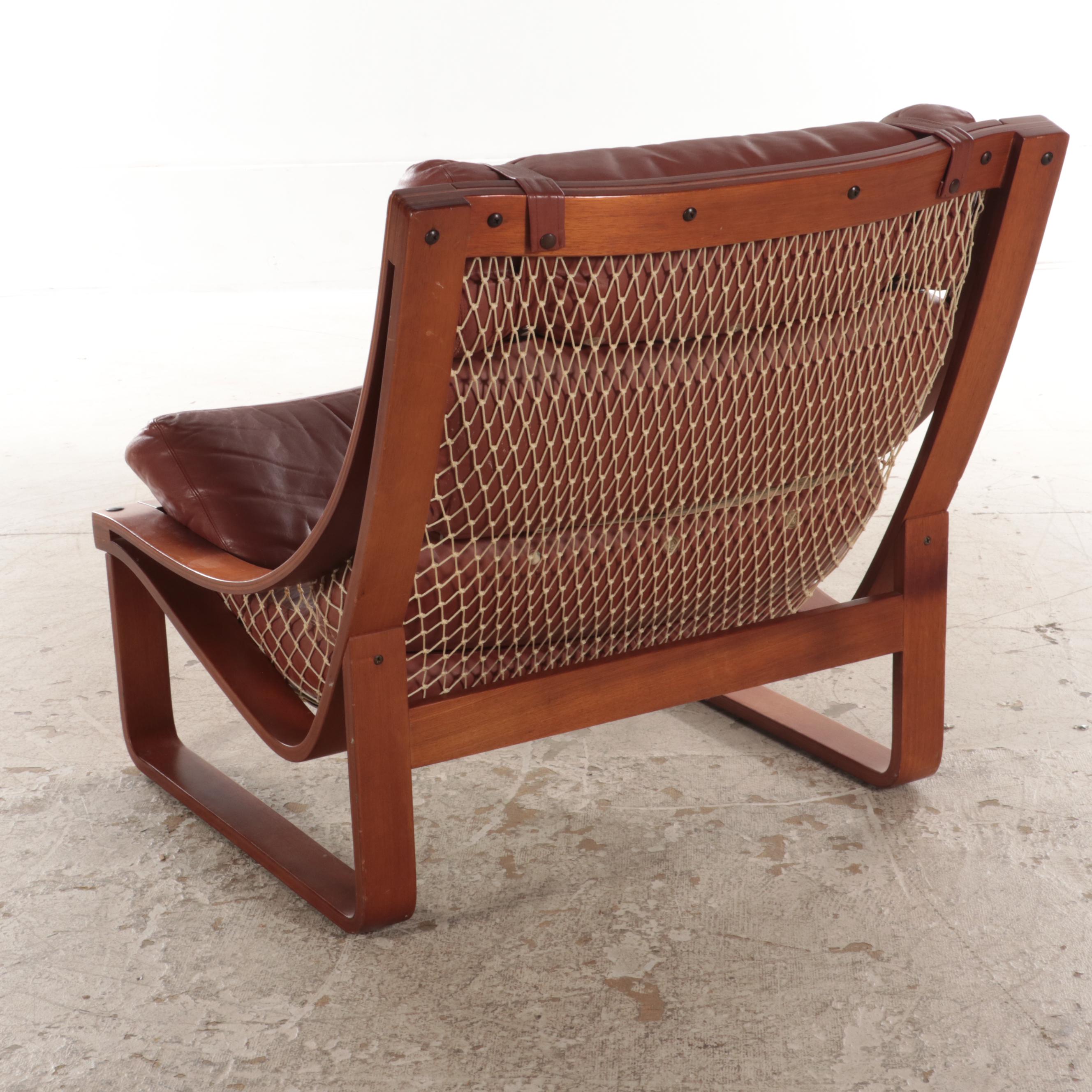 Fred Lowen for Tessa "T4" Modernist Teak Lounge Chair and Ottoman, circa 1970
