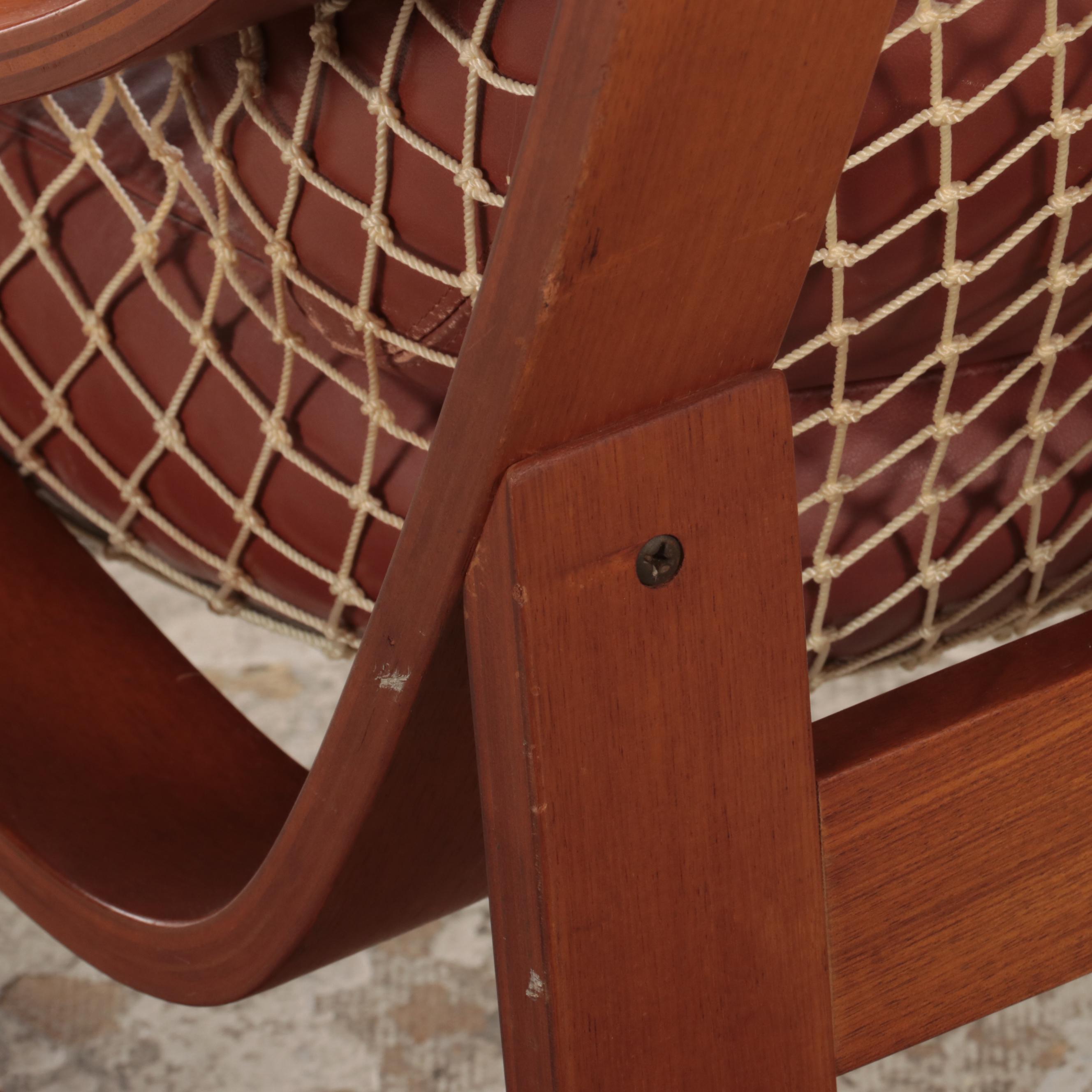 Fred Lowen for Tessa "T4" Modernist Teak Lounge Chair and Ottoman, circa 1970