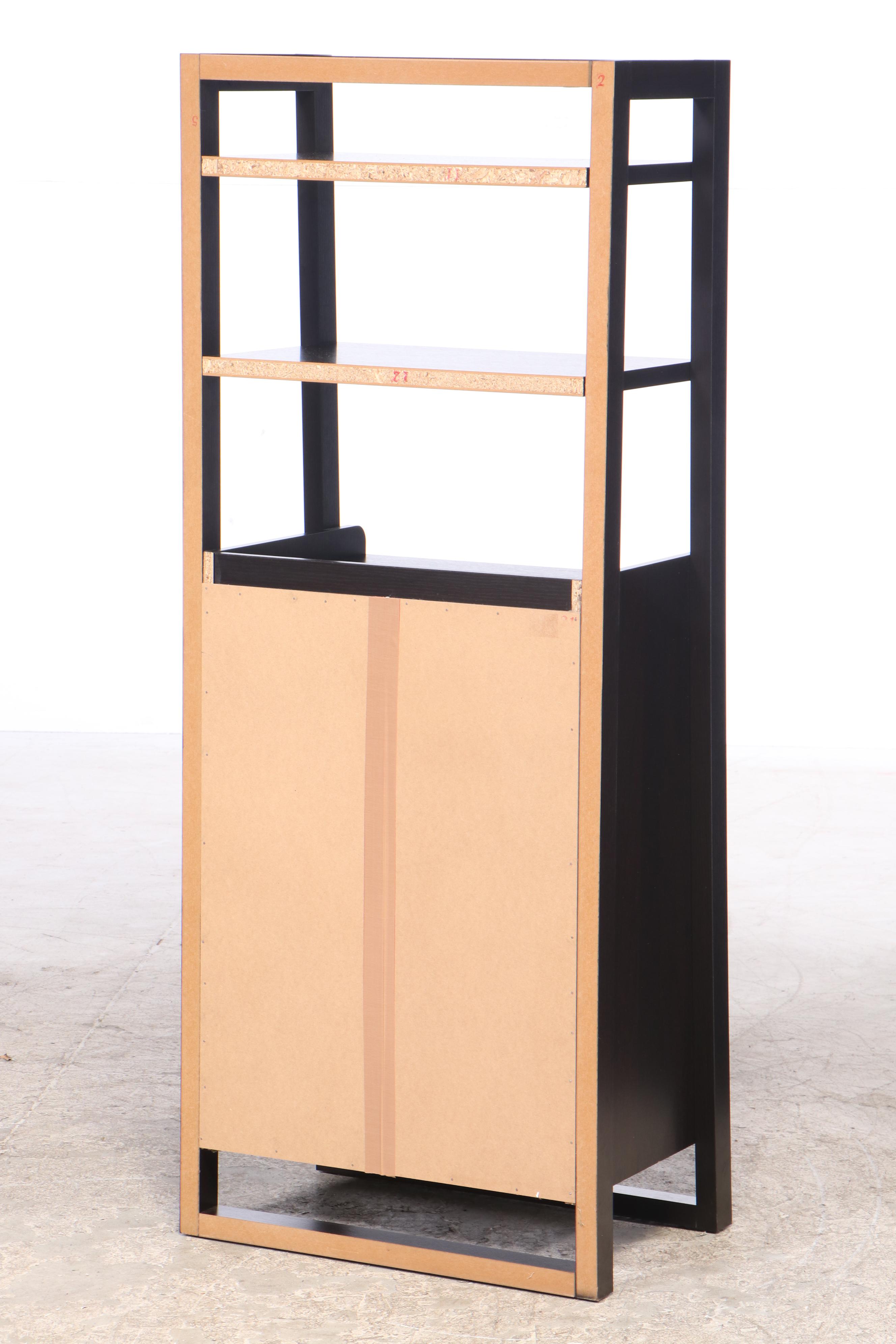 Contemporary Ladder-Style Bar Cabinet with Shelves