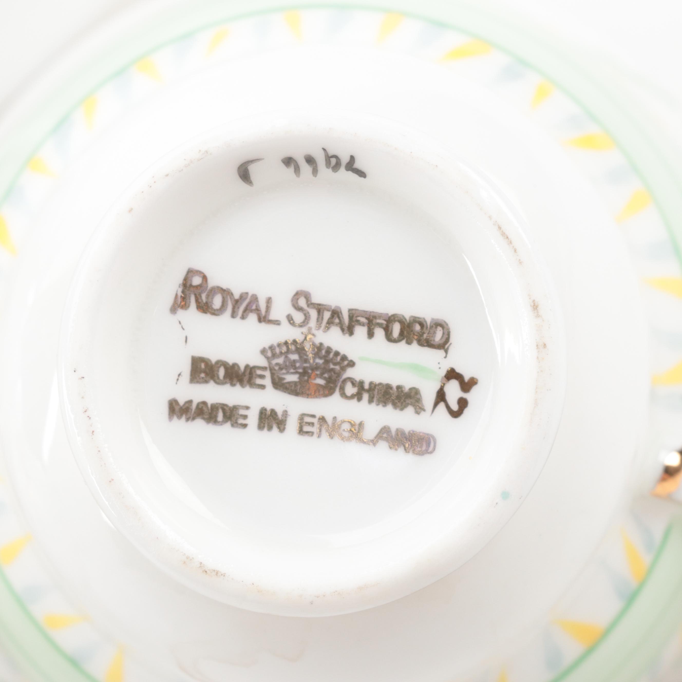 Crown Staffordshire and Other English Bone China Teacups