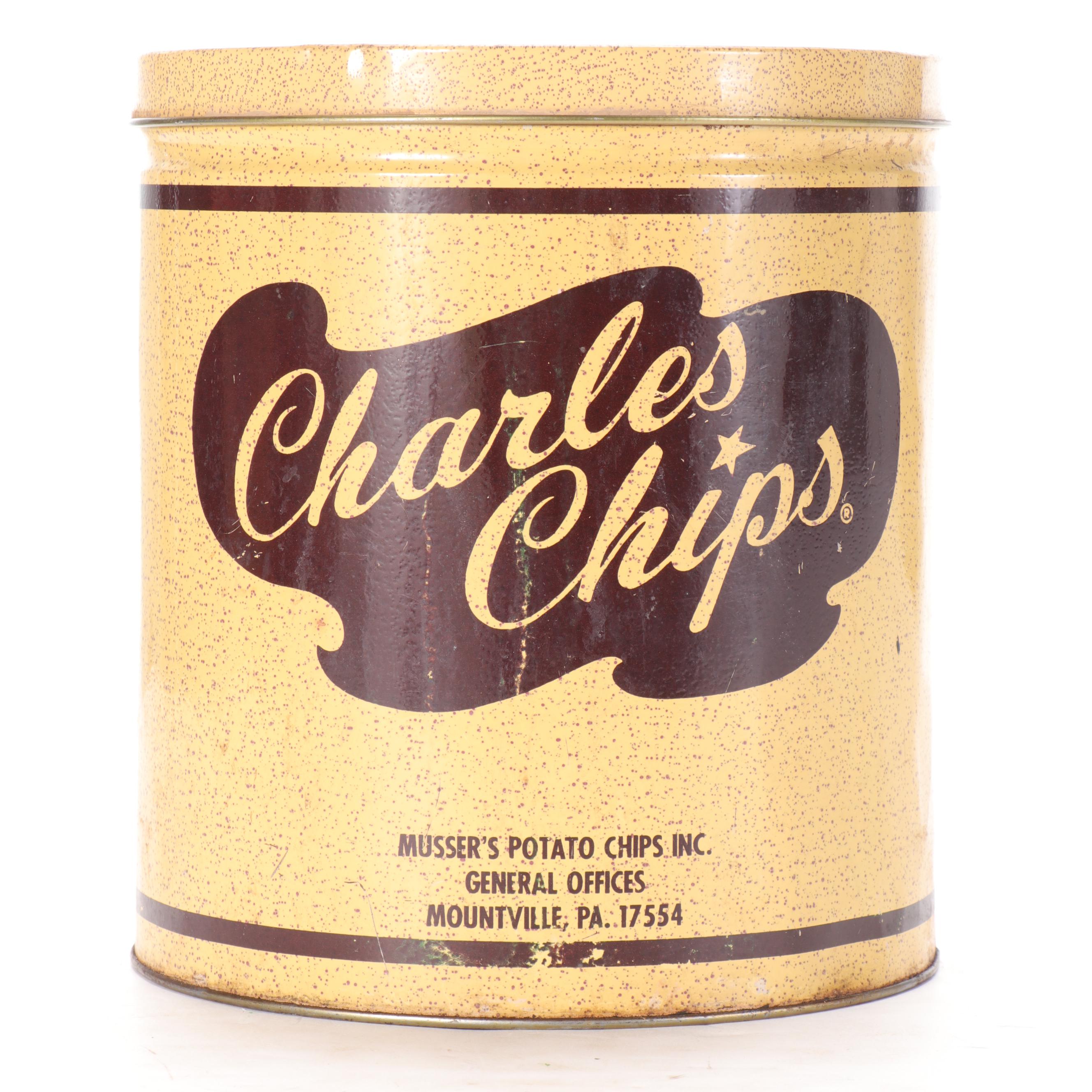 Kahn's American Beauty Lard and Charles Chips Tins, Early to Mid-20th Century