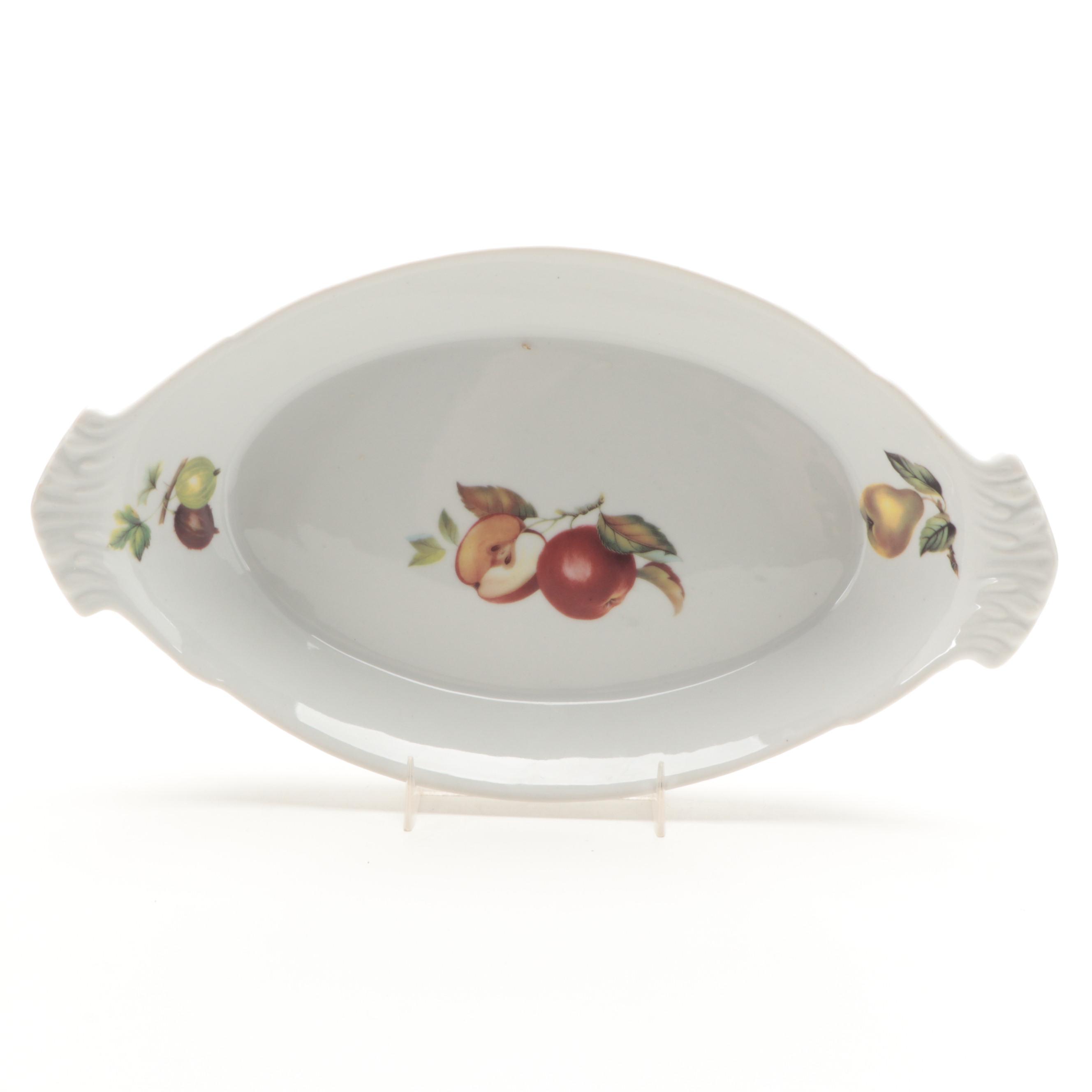 Royal Worcester "Evesham" Porcelain Casserole Dishes with Other Au Gratin Dish