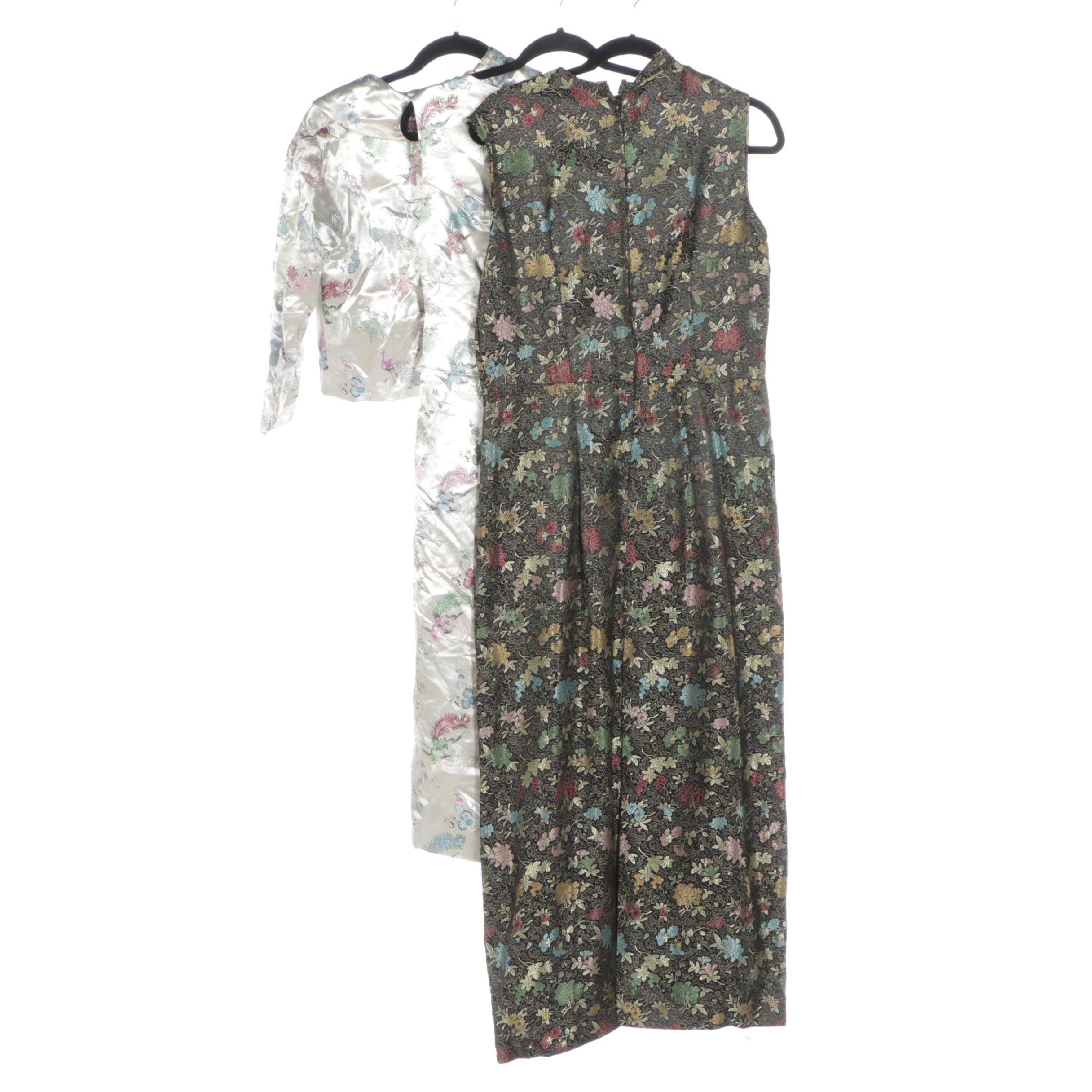 Trillas Chinoiserie Brocade Dress Set and Other Cheongsam Style Dress
