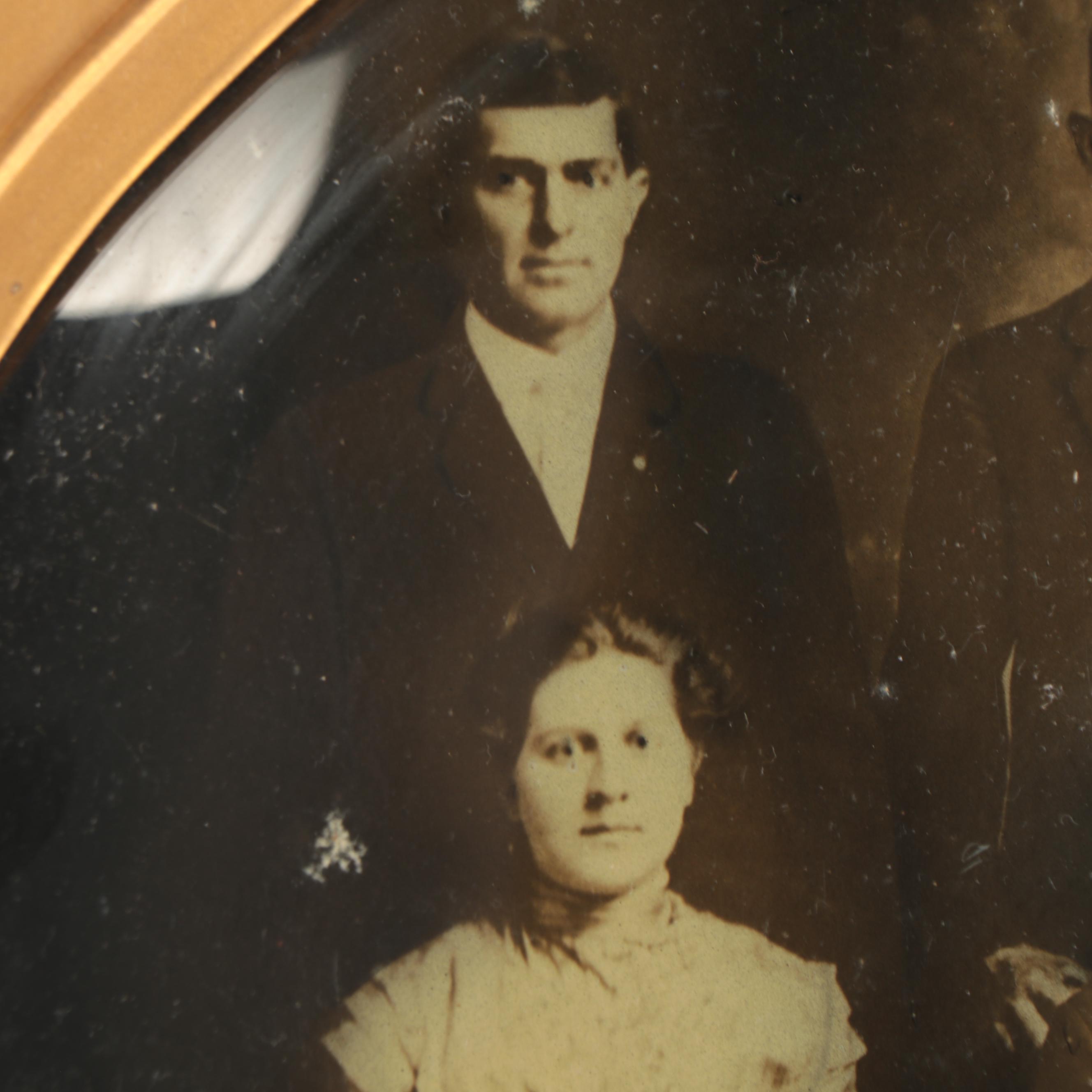 Bromoil Transfer of Family Portrait, Early 20th Century