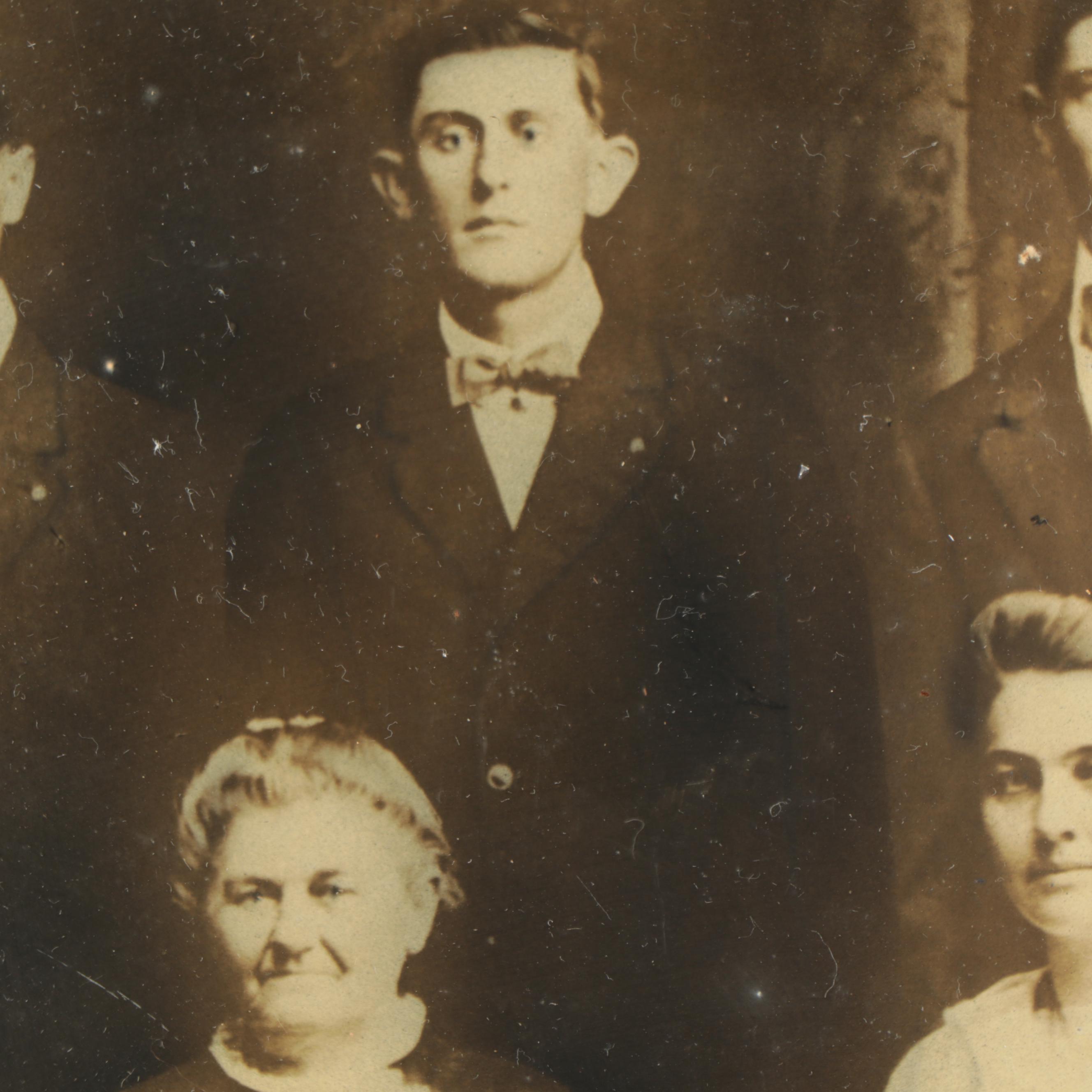 Bromoil Transfer of Family Portrait, Early 20th Century