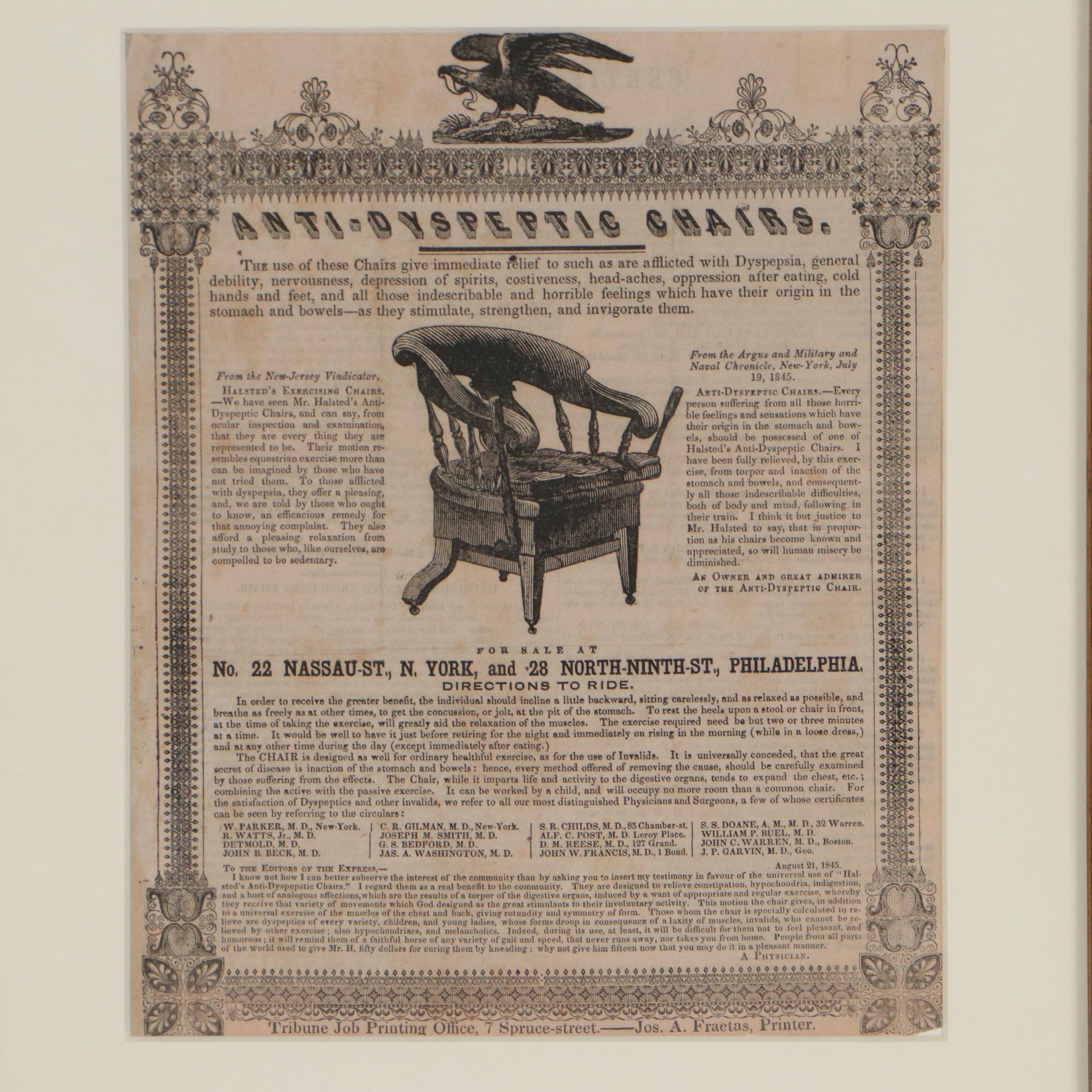 Wood Engravings of Advertisements, 19th Century