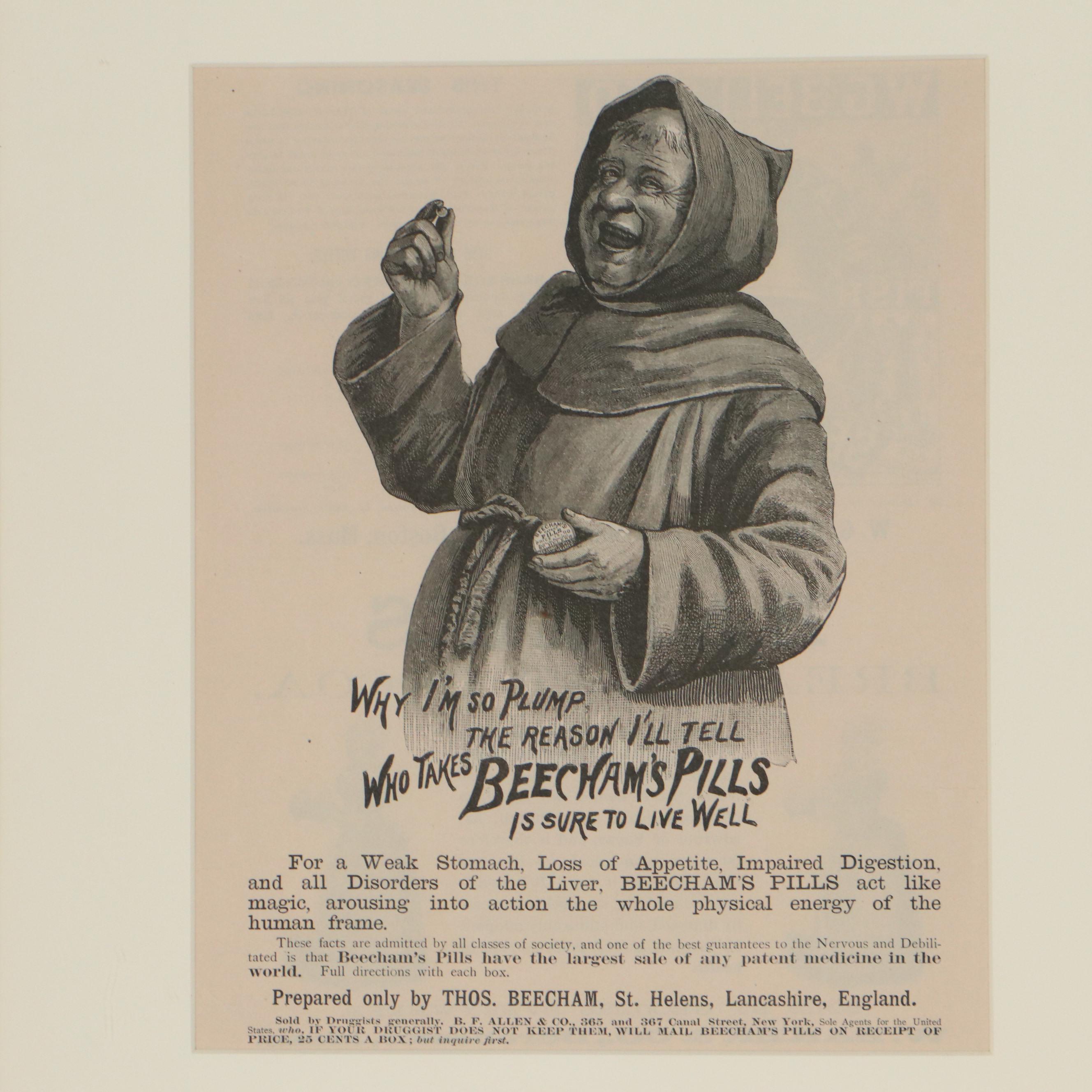 Wood Engravings of Advertisements, 19th Century