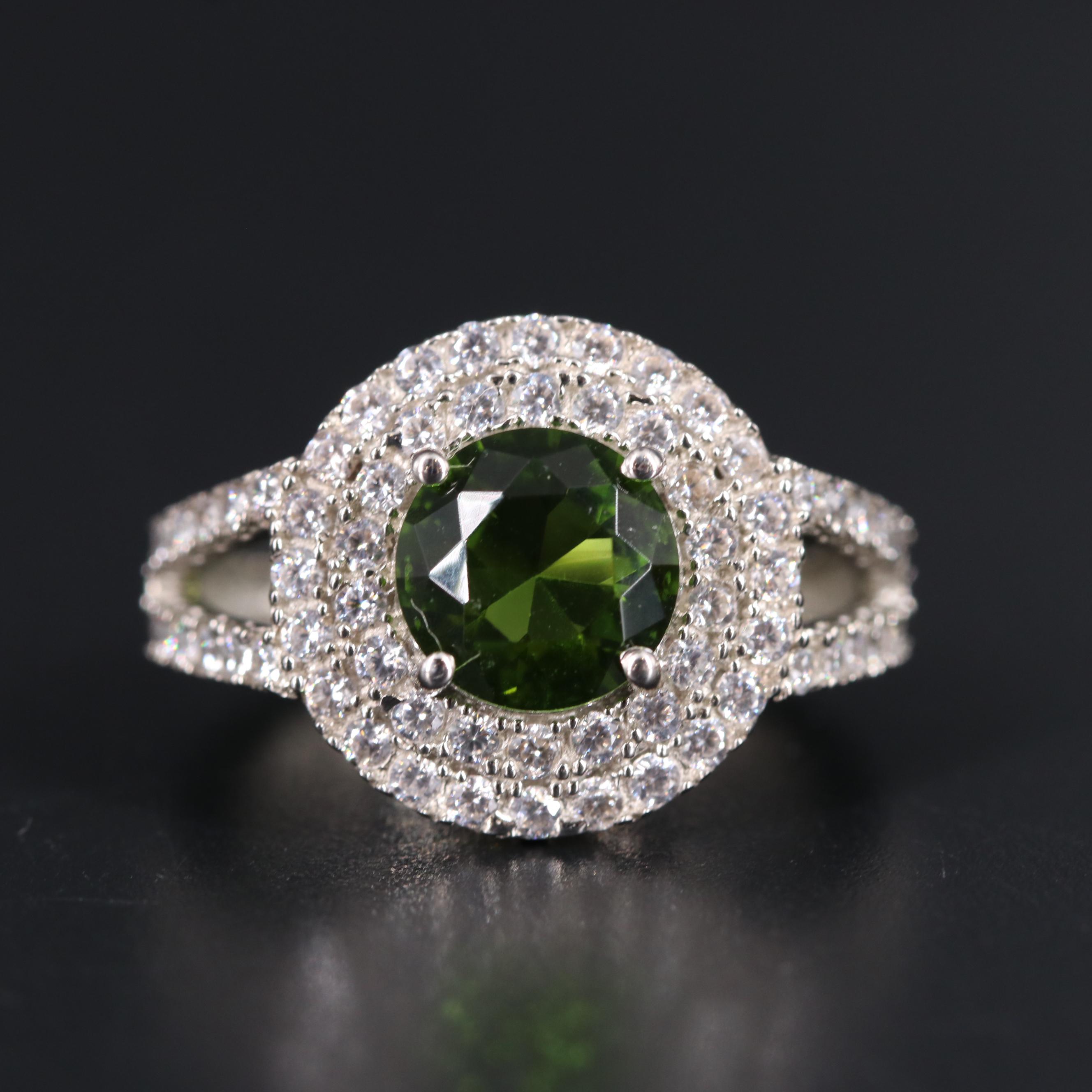 Sterling Silver Ring Including Gemstones