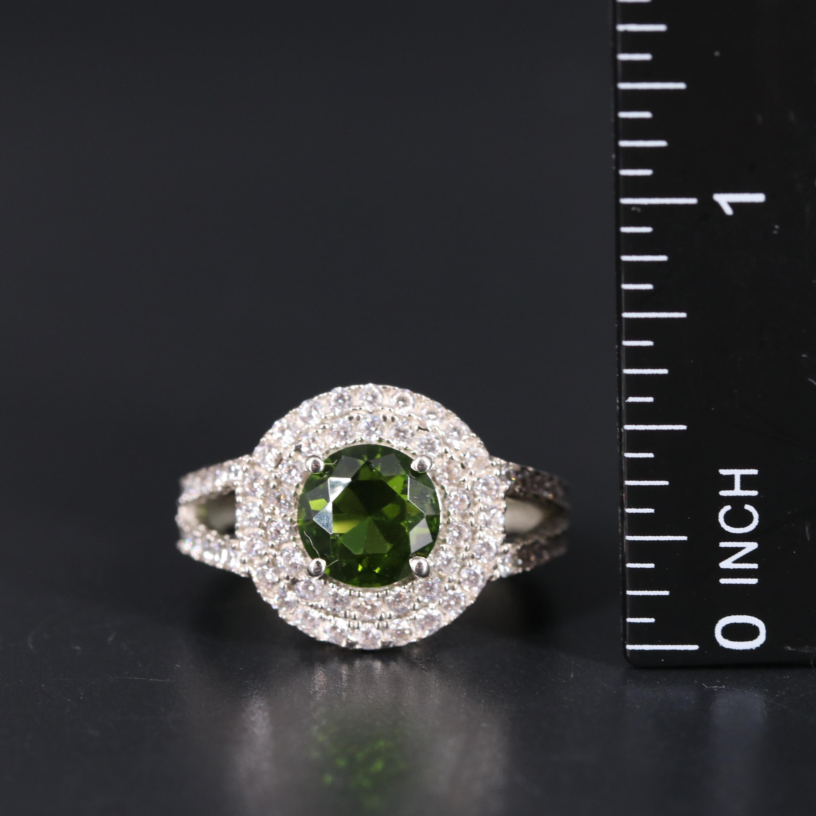 Sterling Silver Ring Including Gemstones