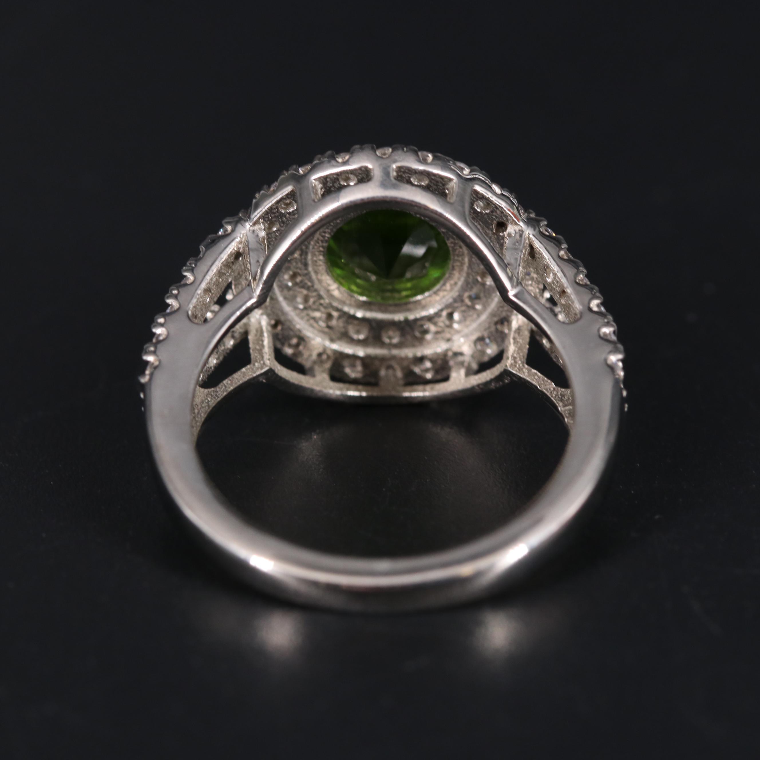 Sterling Silver Ring Including Gemstones