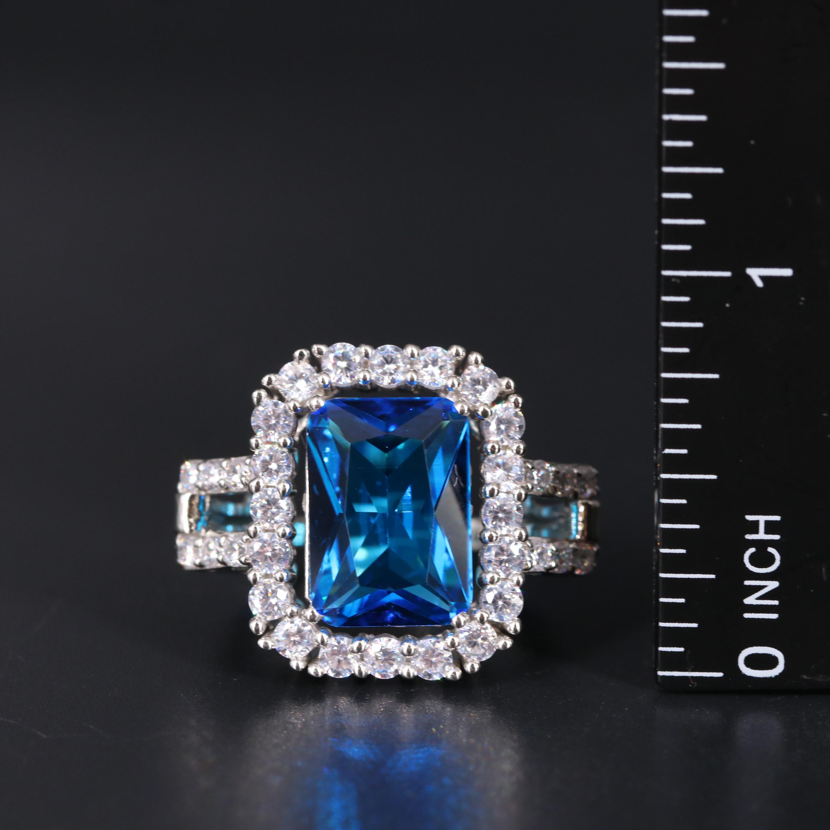 Sterling Silver Ring Including Gemstones