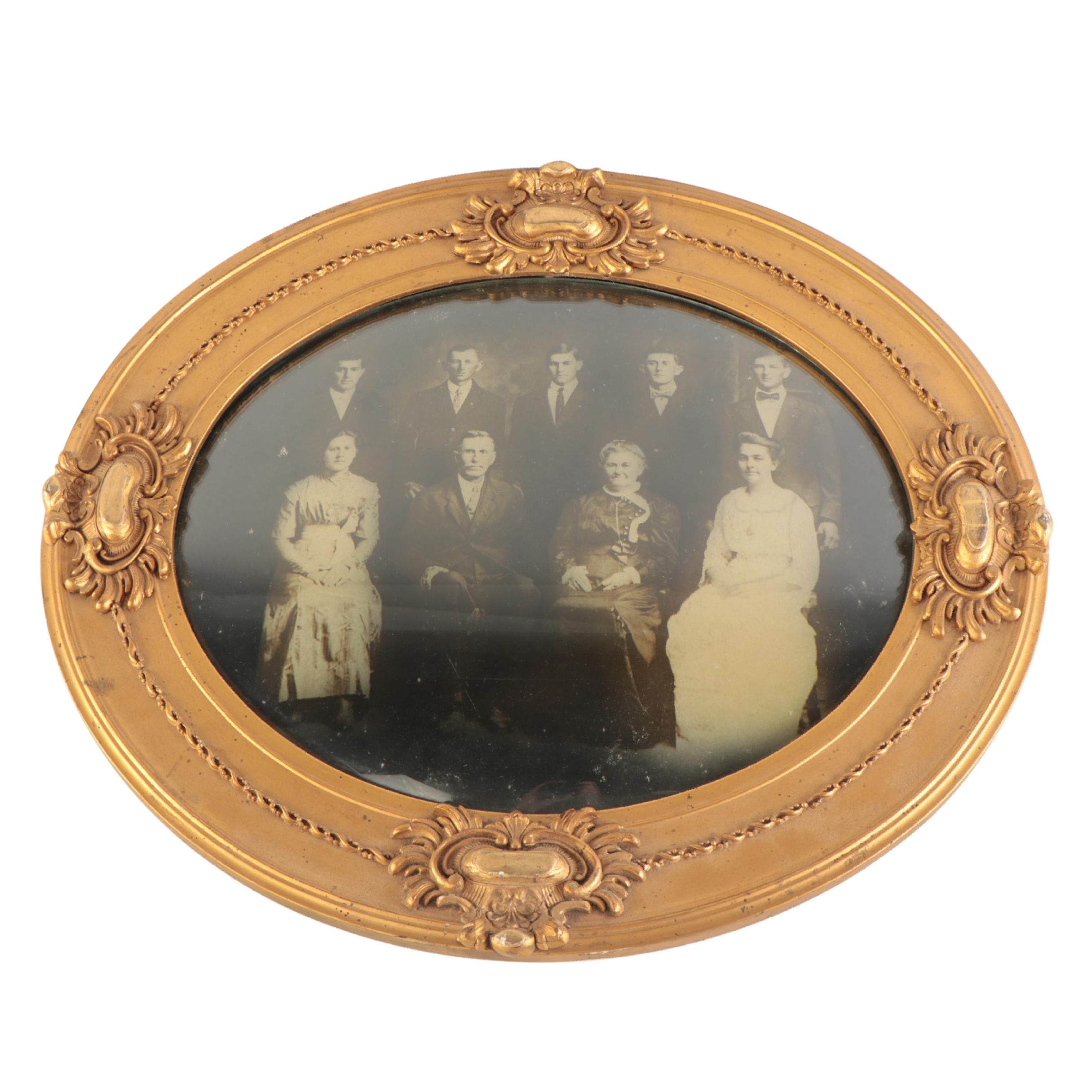 Bromoil Transfer of Family Portrait, Early 20th Century