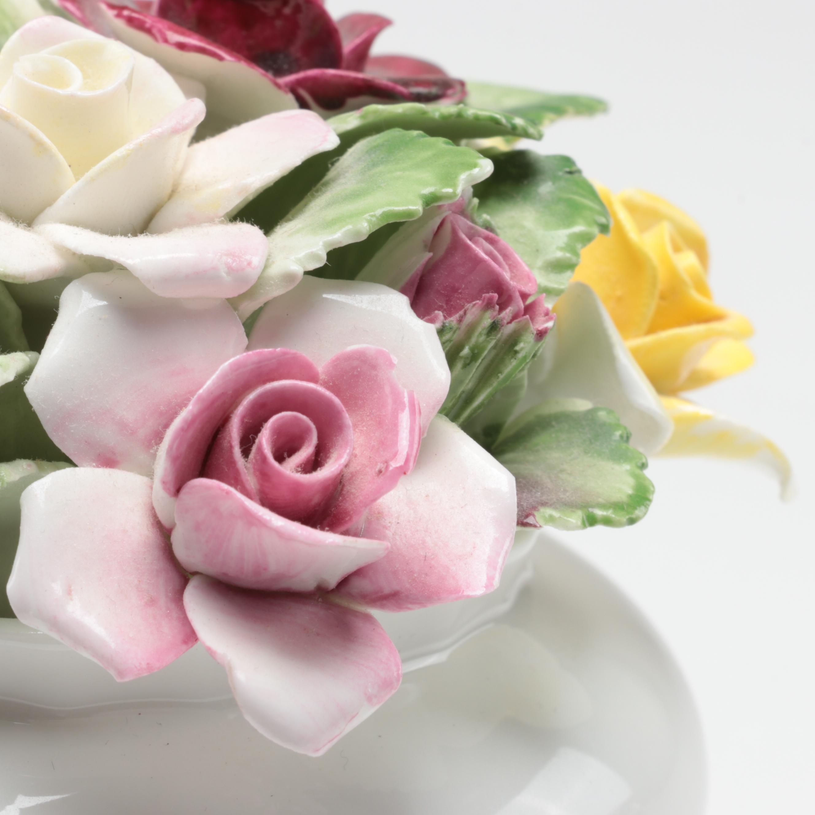 Royal Doulton Bone China Flower Vase and Wagon Figurines