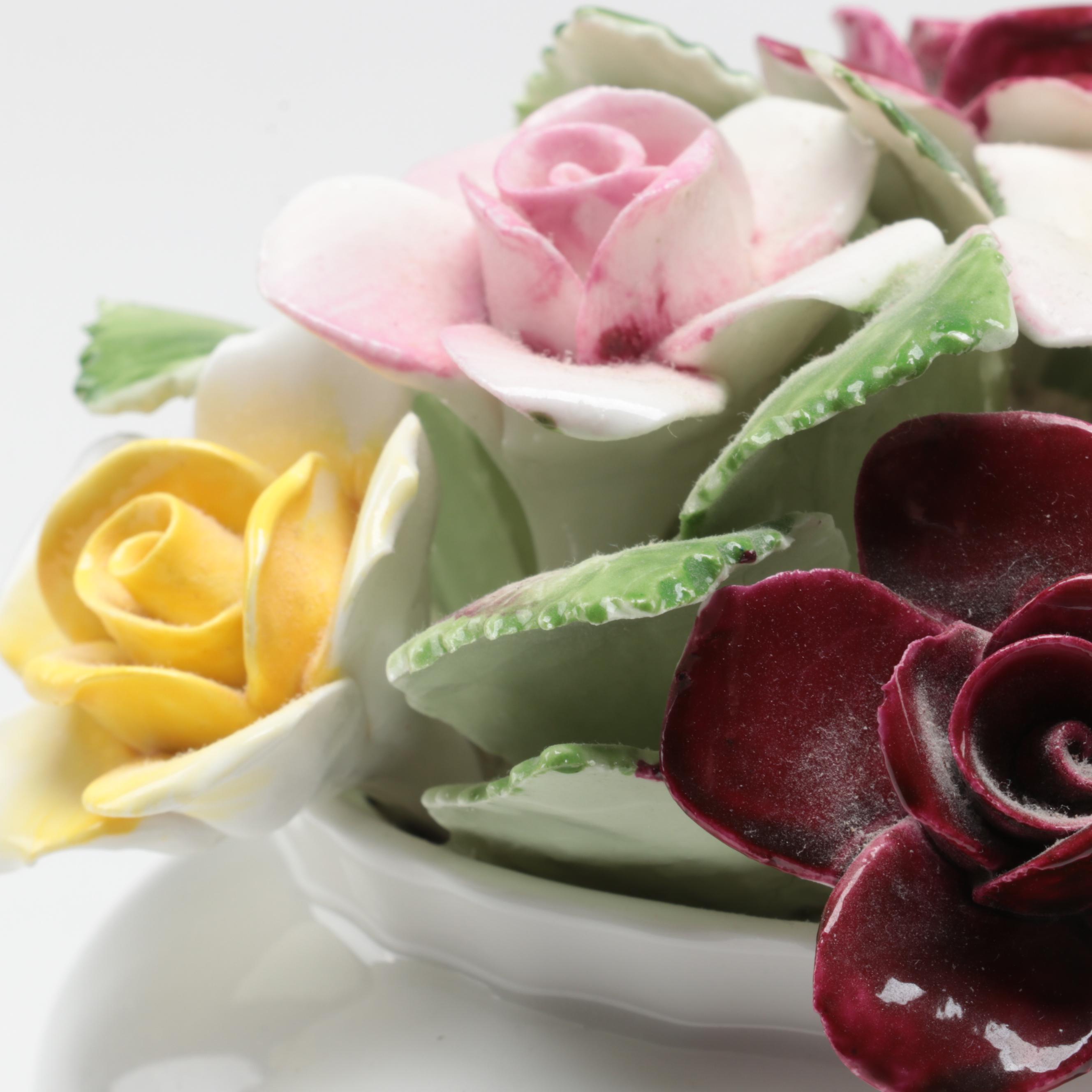 Royal Doulton Bone China Flower Vase and Wagon Figurines