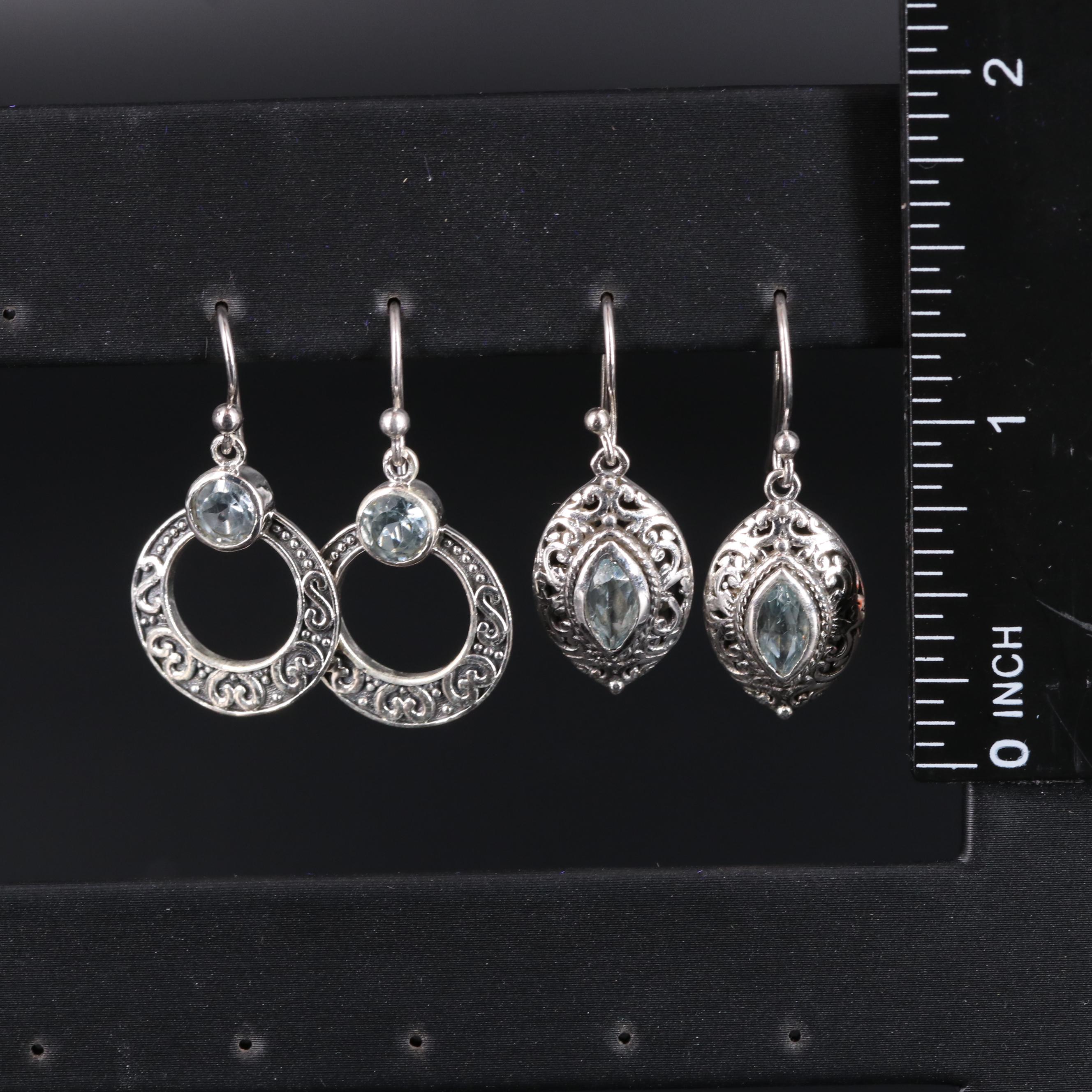 Sterling Silver Earring Collection Including Gemstones