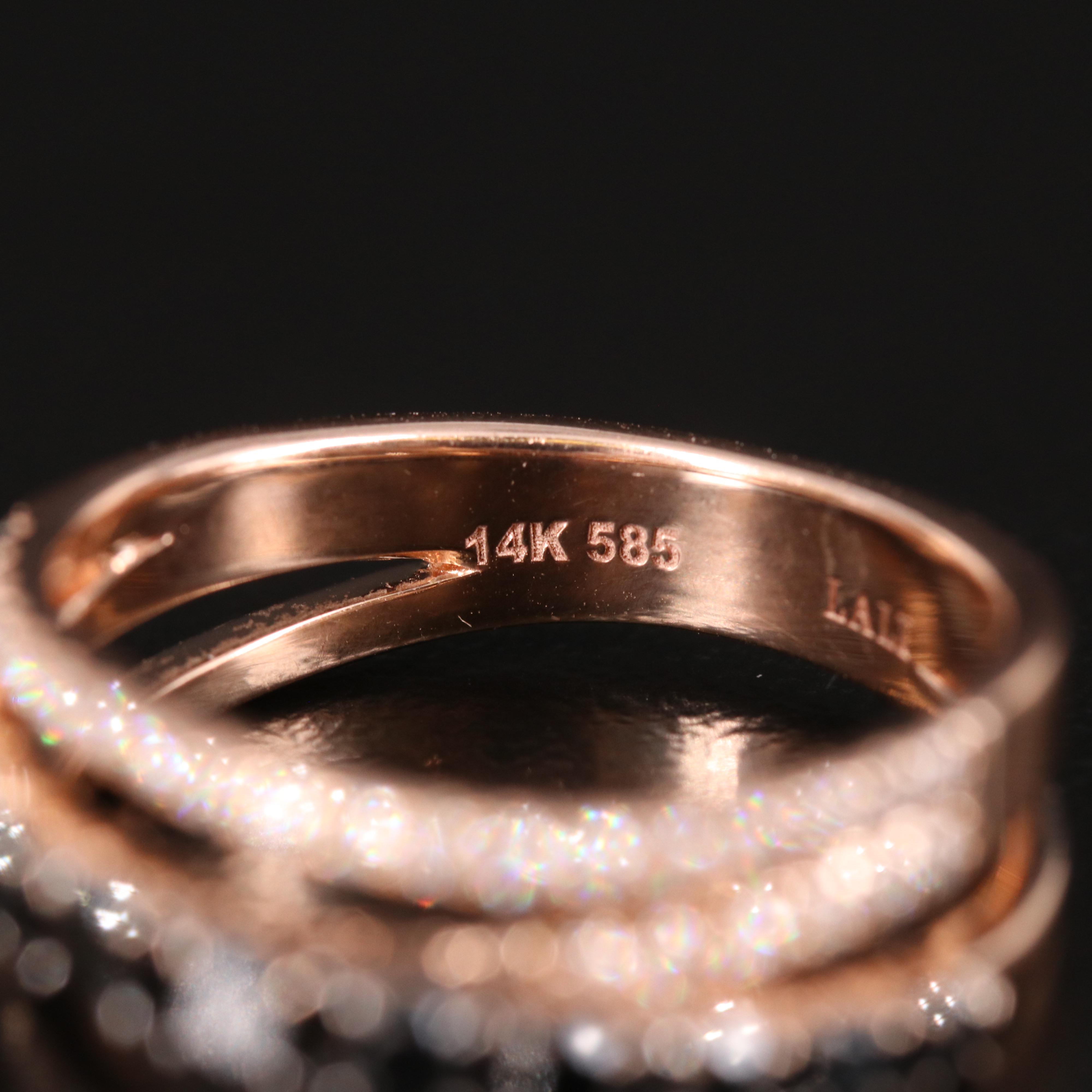 Lali Jewels 14K Rose Gold Diamond Ring
