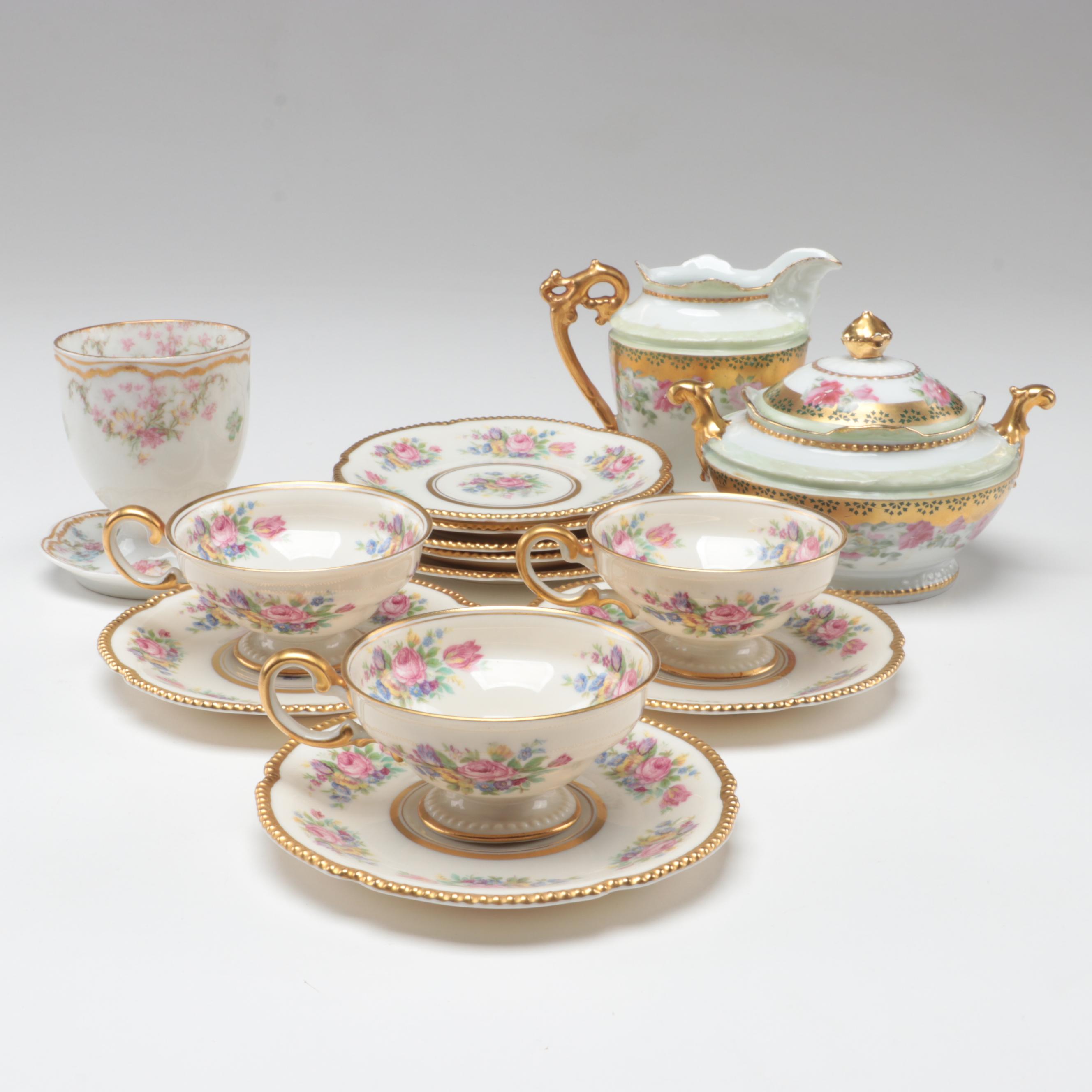 Castleton "Castleton Rose" with Other Porcelain Tableware, 20th Century