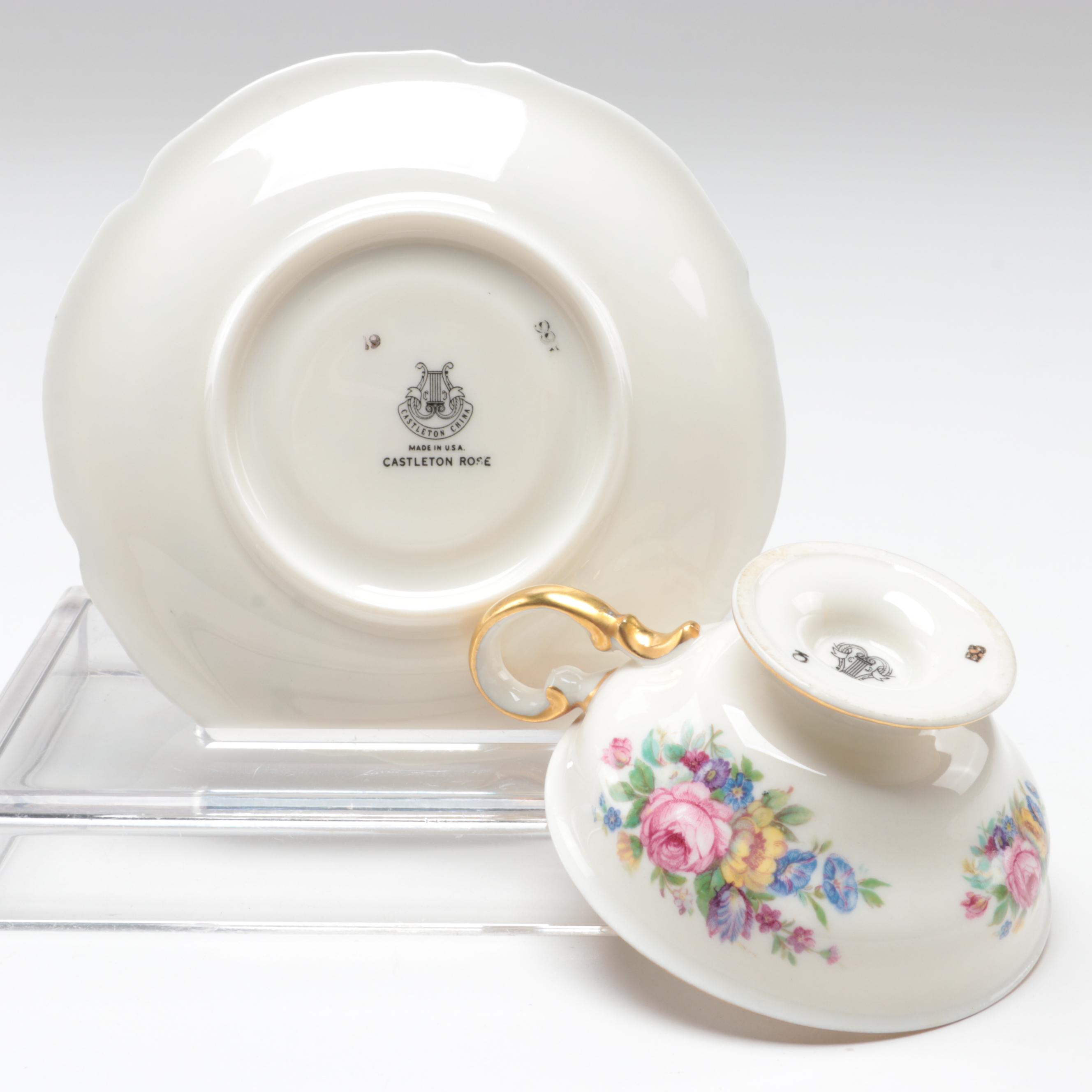 Castleton "Castleton Rose" with Other Porcelain Tableware, 20th Century