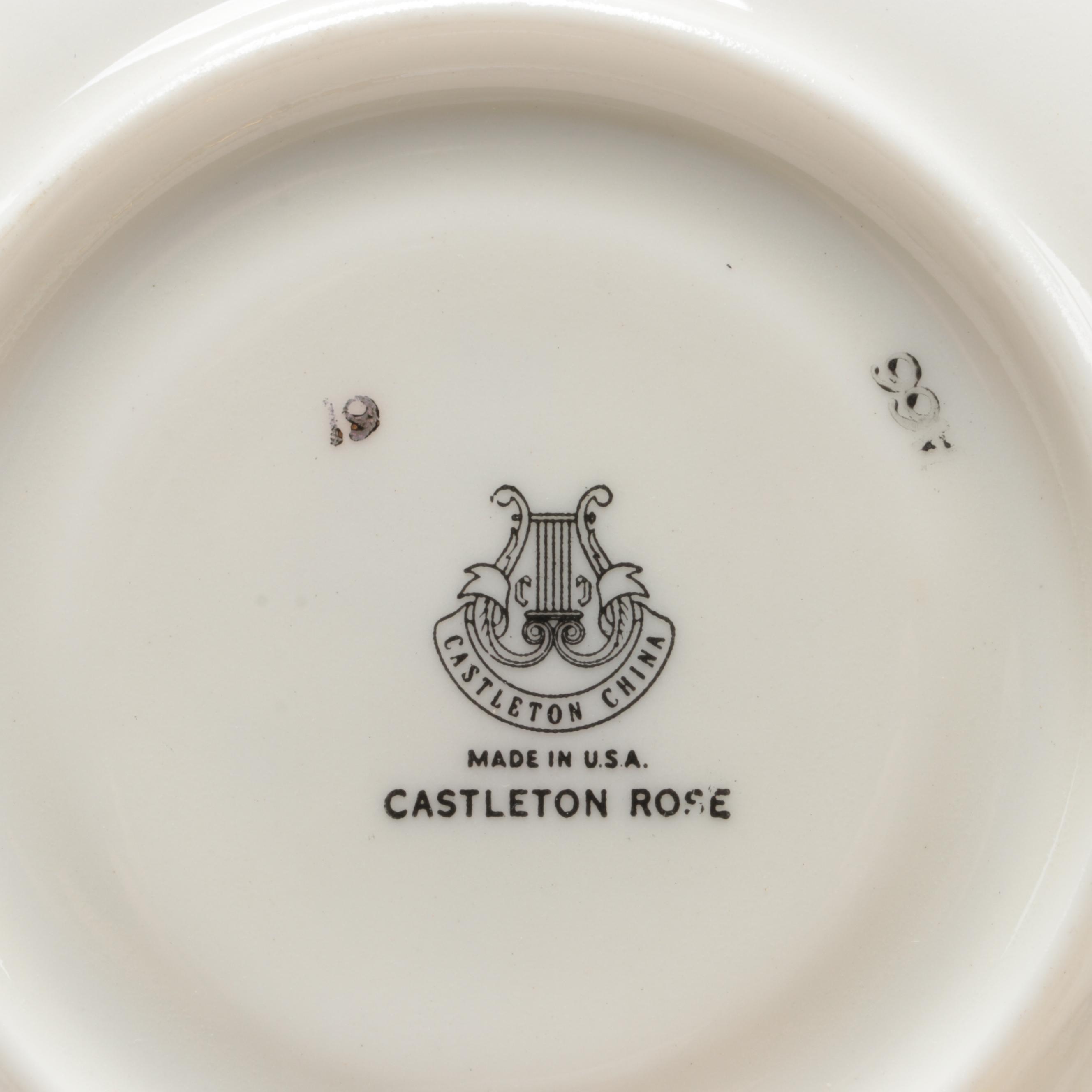 Castleton "Castleton Rose" with Other Porcelain Tableware, 20th Century