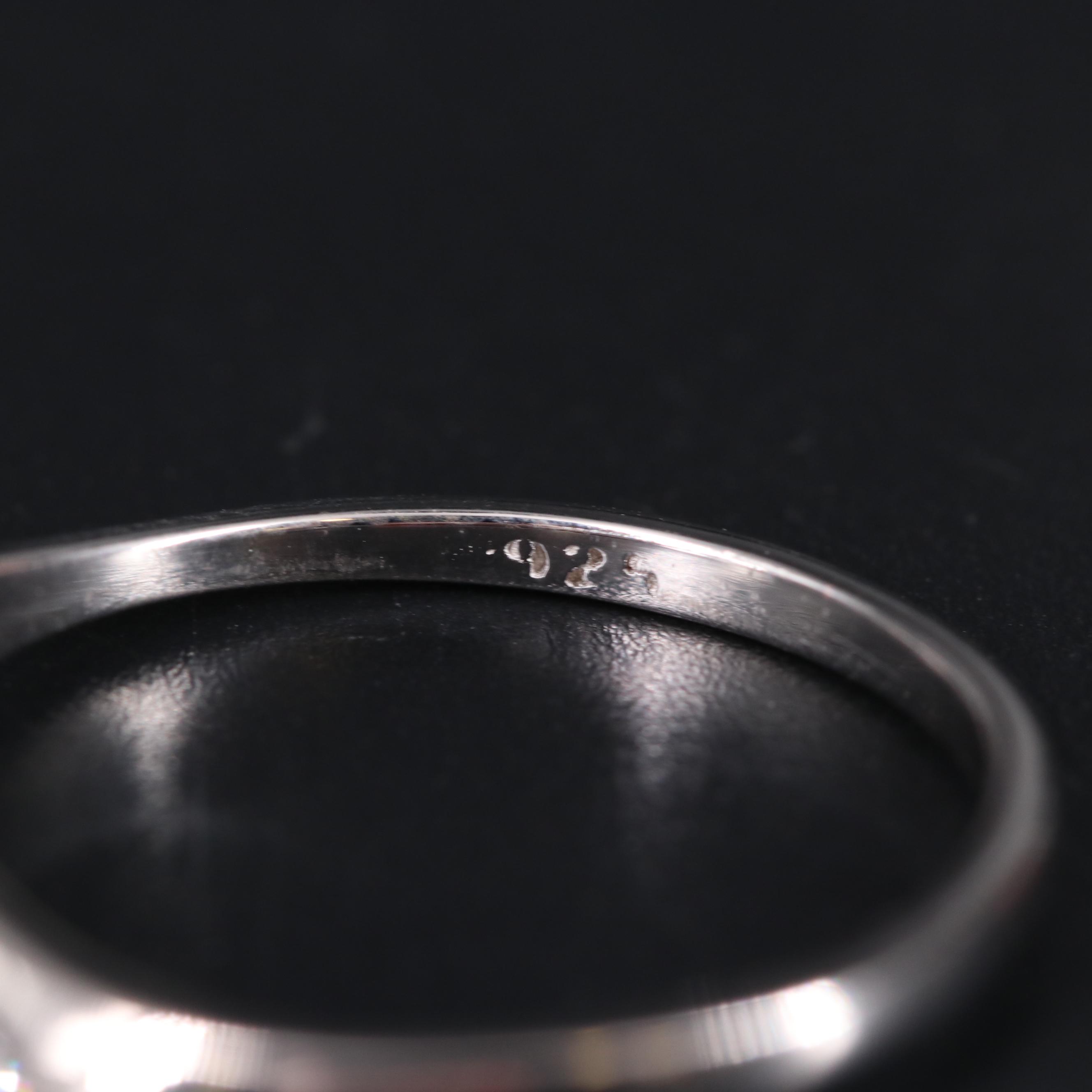 Sterling Silver Asymmetric Band Including Diamonds