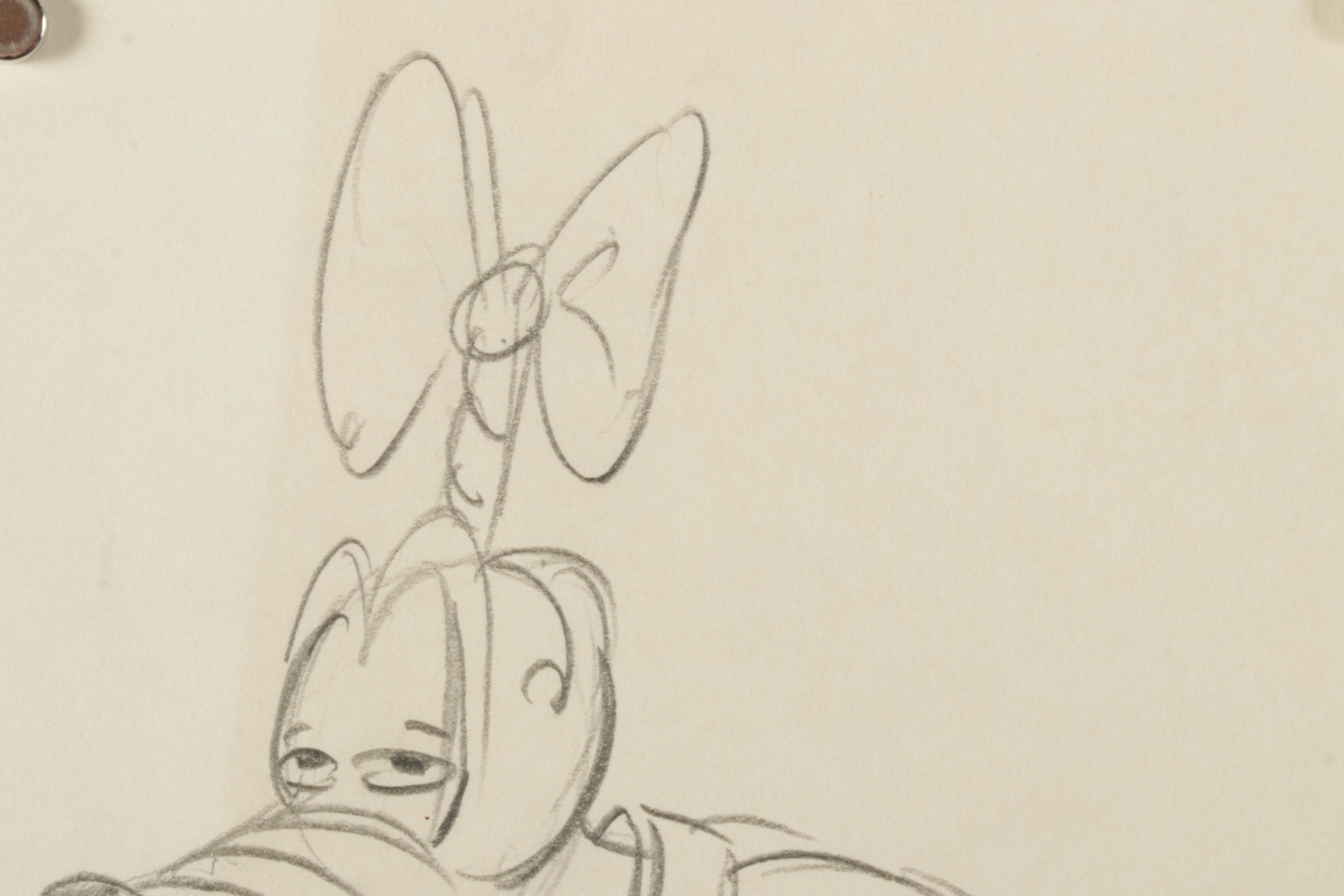 Walt Disney Studio Animation Production Drawing of Pluto, Circa 1939