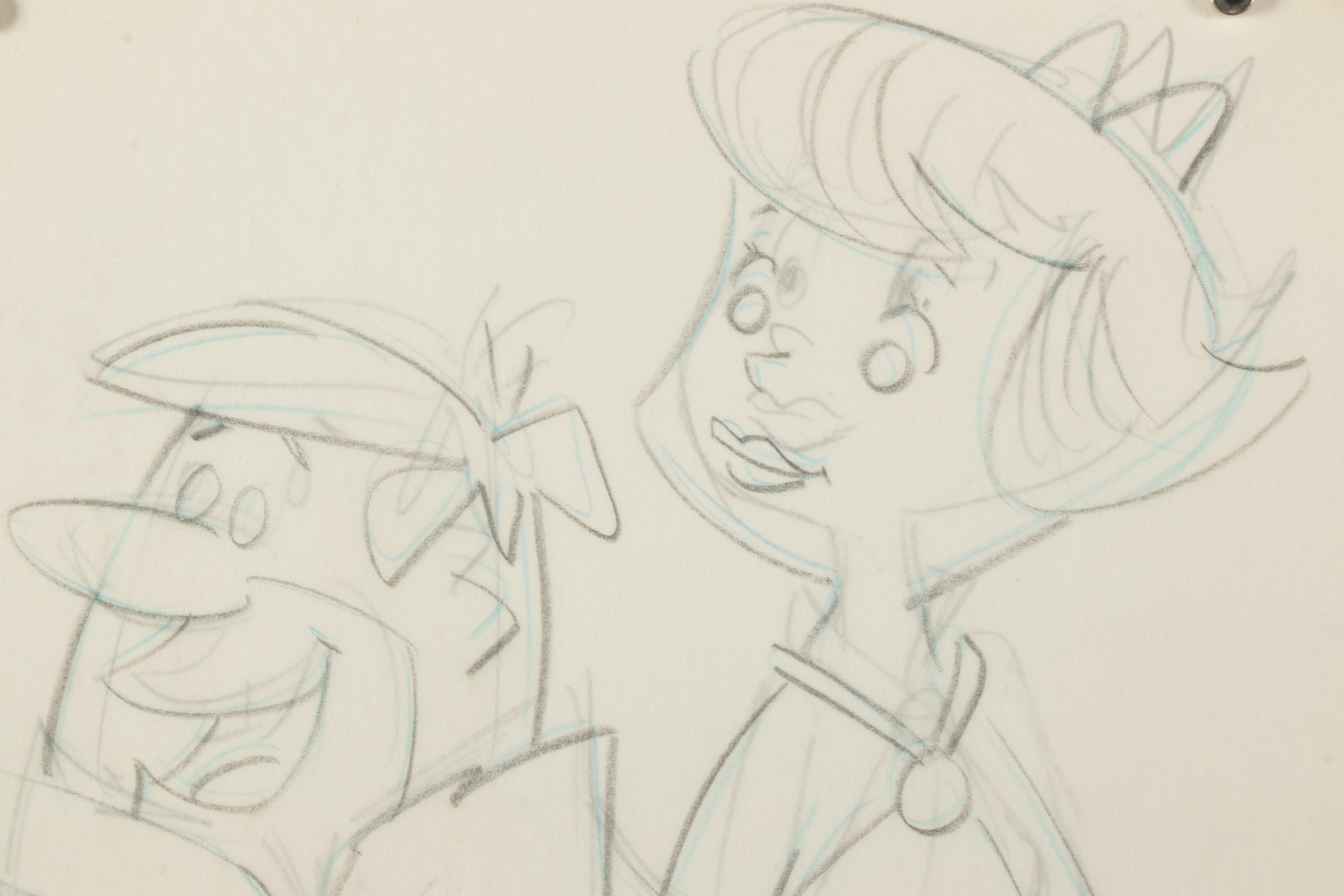 Hanna-Barbera "The Flintstones" Animation Production Drawings, Circa 1965