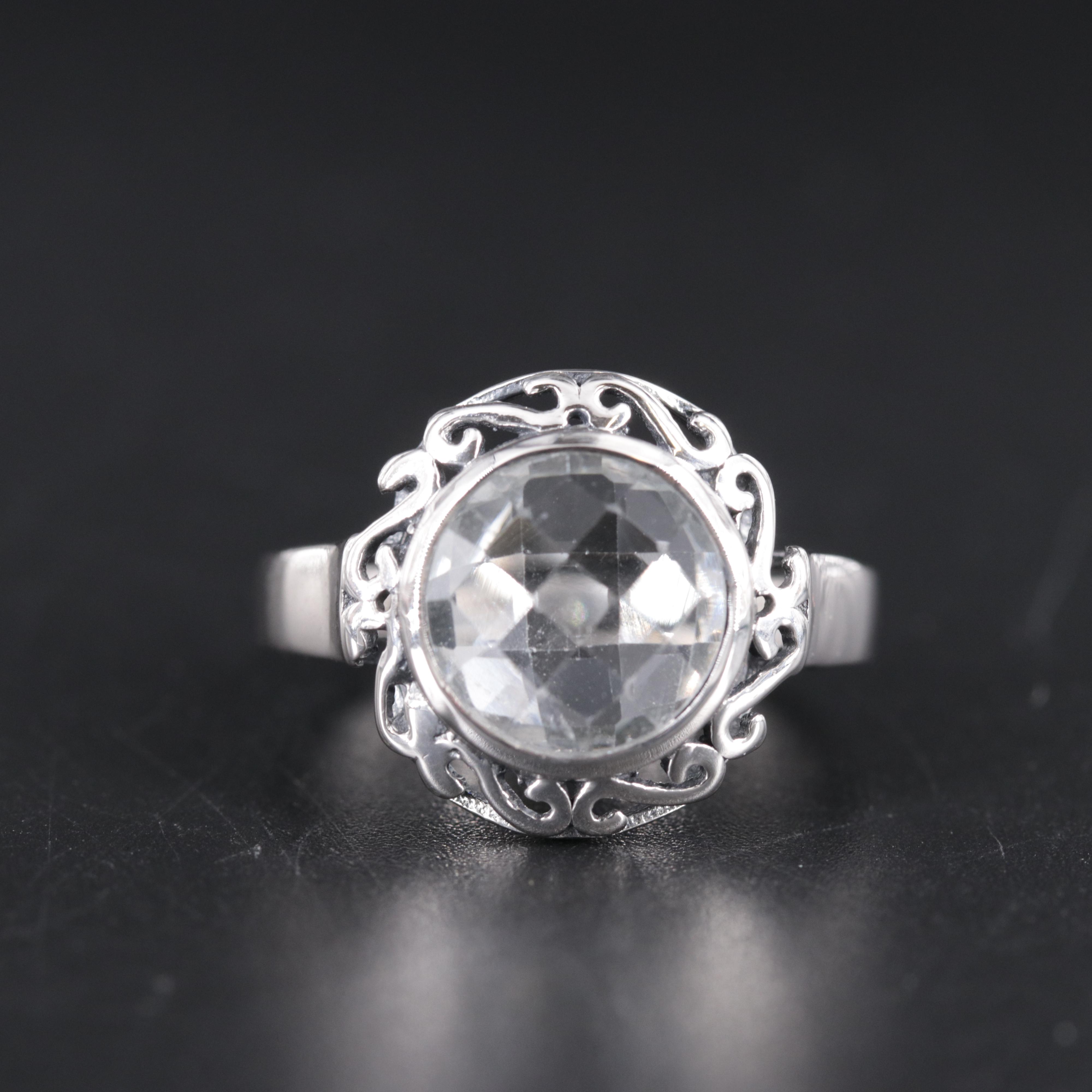 Sterling Silver Ring Including Gemstone