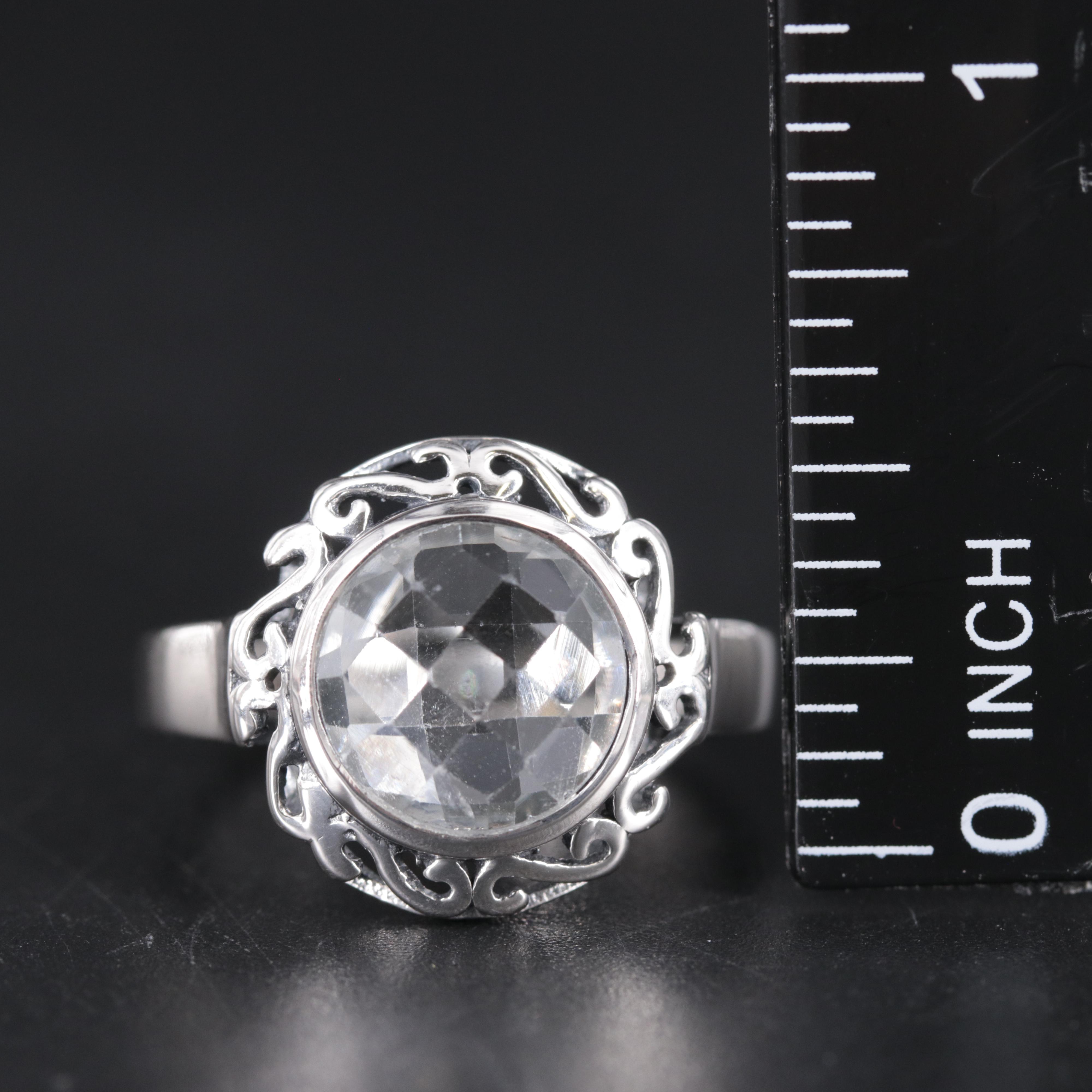 Sterling Silver Ring Including Gemstone