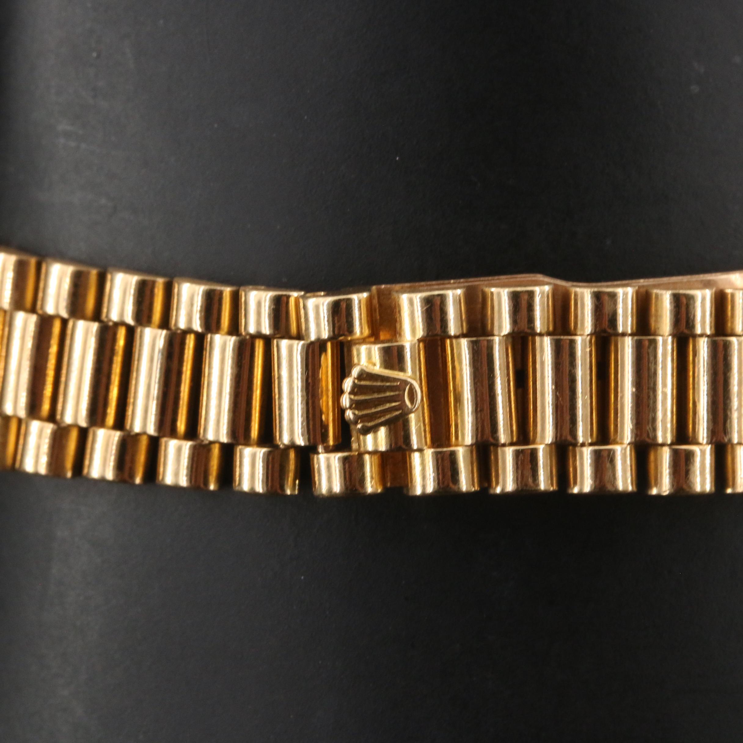1981 Rolex Datejust 18K President Band Watch