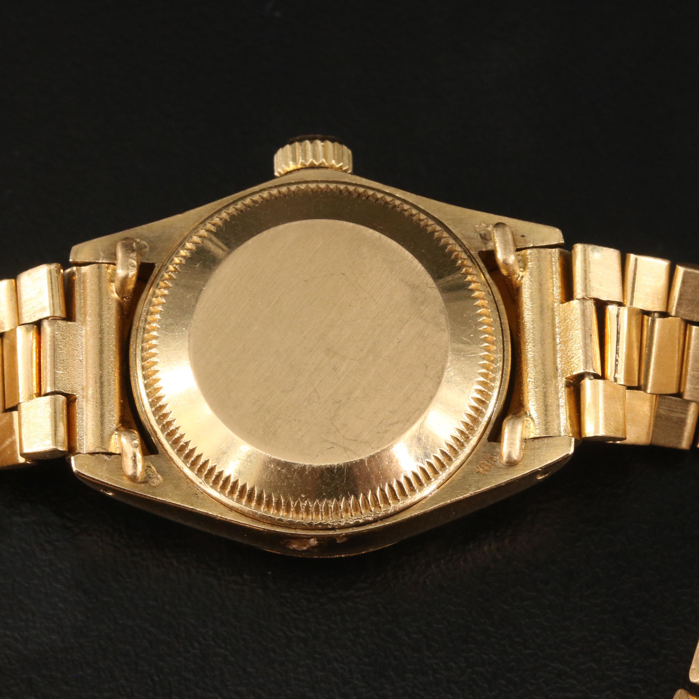 1981 Rolex Datejust 18K President Band Watch