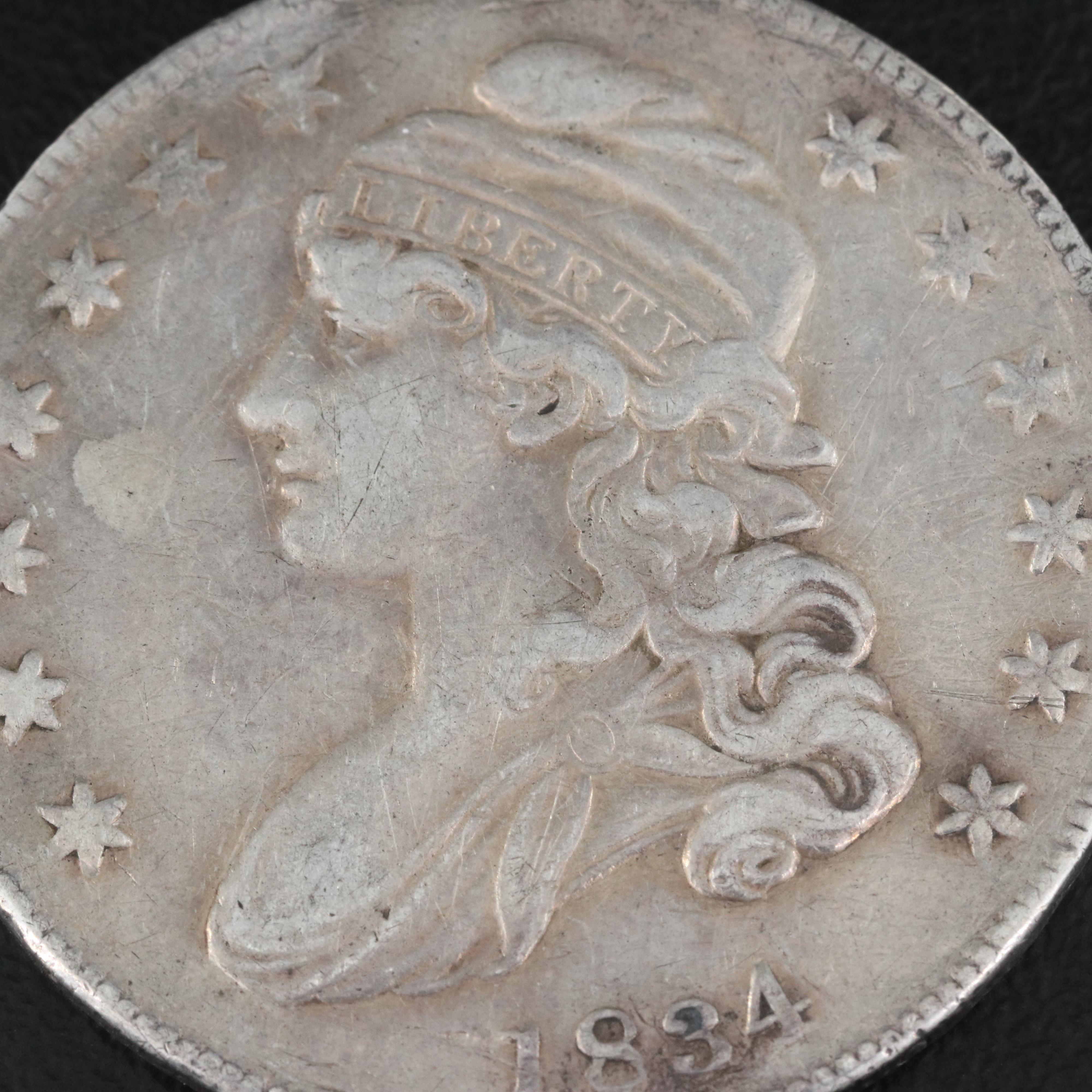 1834 Capped Bust Silver Half Dollar