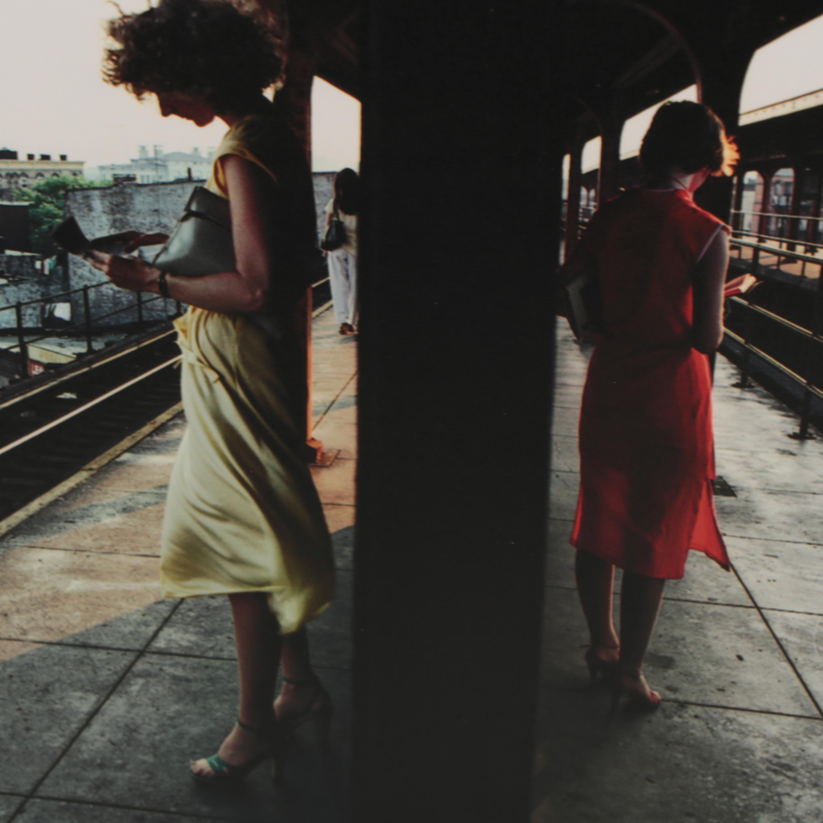 Bruce Davidson Color Photograph "Subway platform, New York City, USA, 1980."
